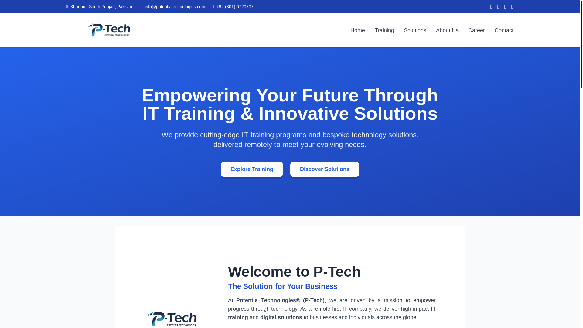 website screenshot of https://potentiatechnologies.com/