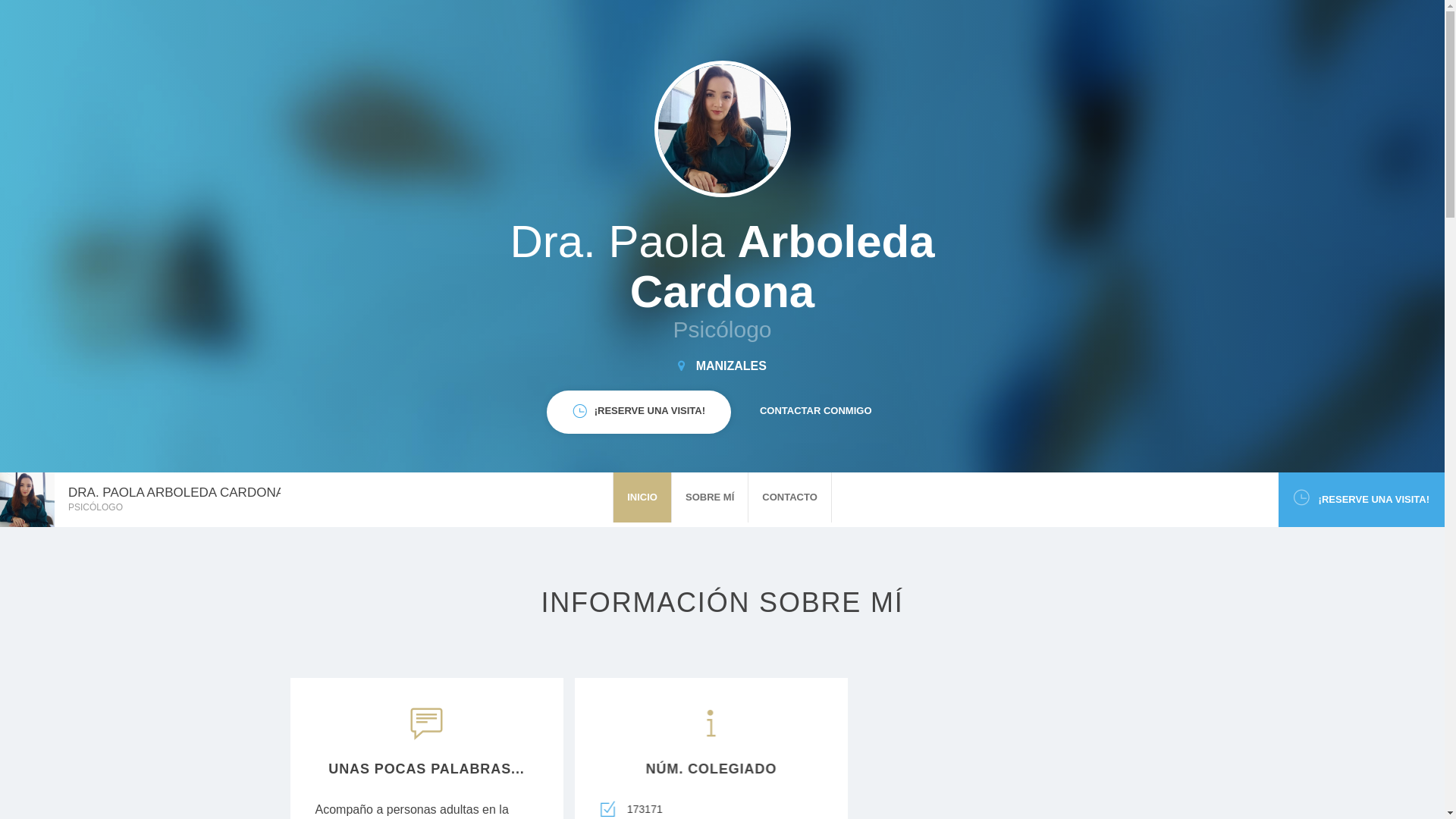 website screenshot of https://psicologapaolaarboleda.com/