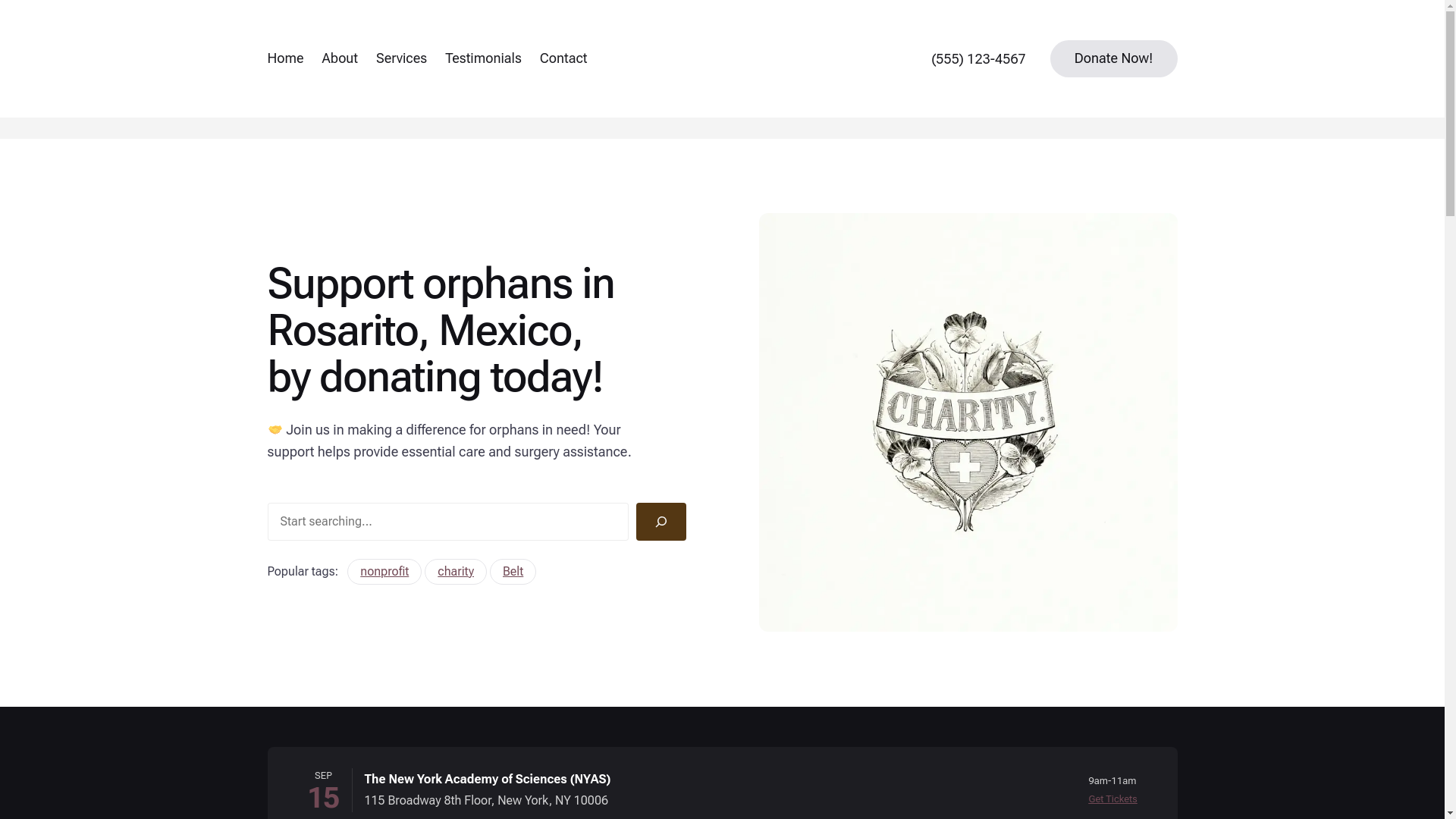 website screenshot of https://giving-heart.org/