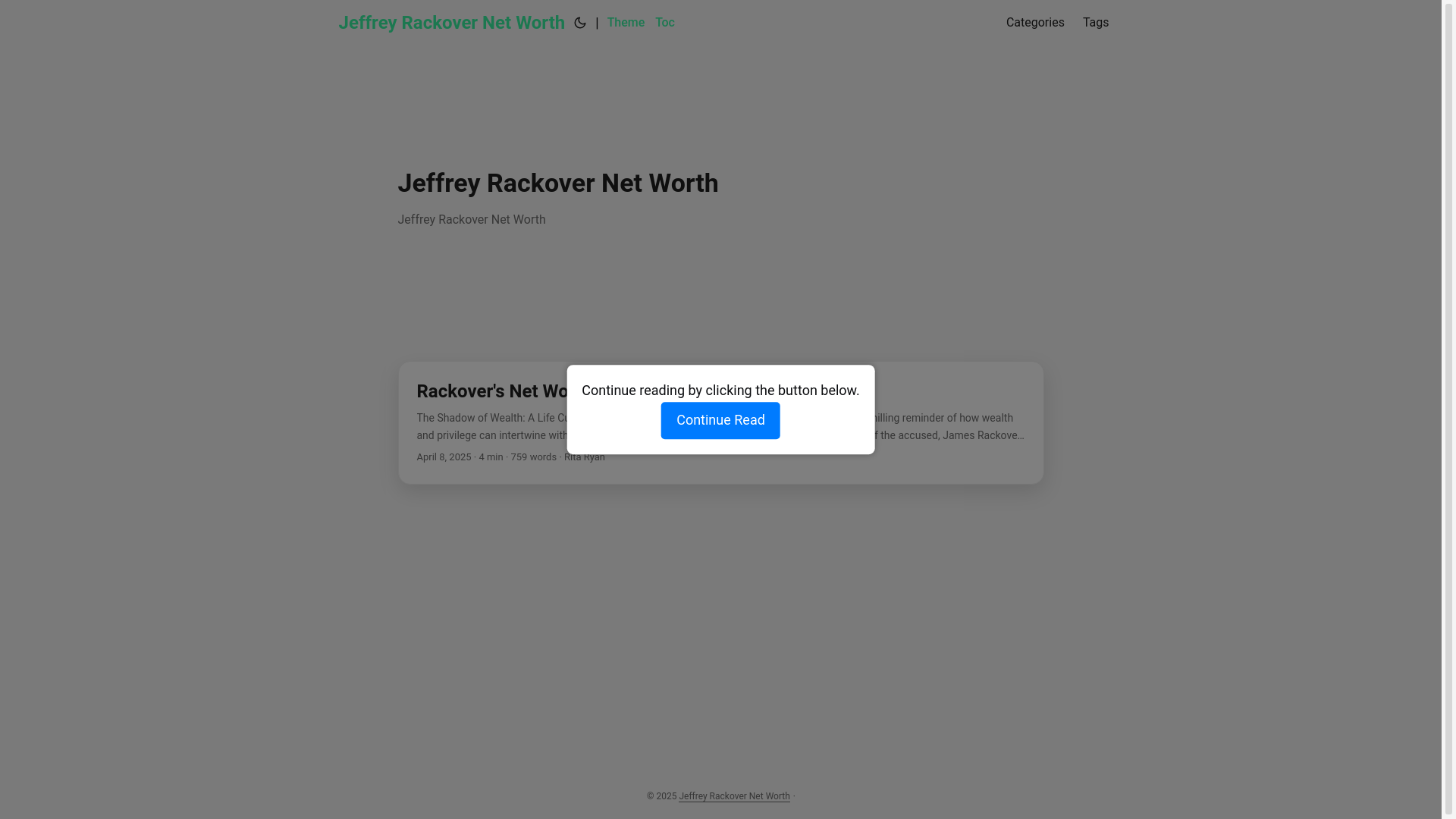 website screenshot of https://jeffrey-rackover-net-worth.pages.dev/