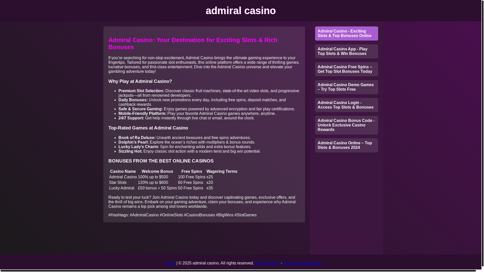 website screenshot of https://play-admiralcasino.net/