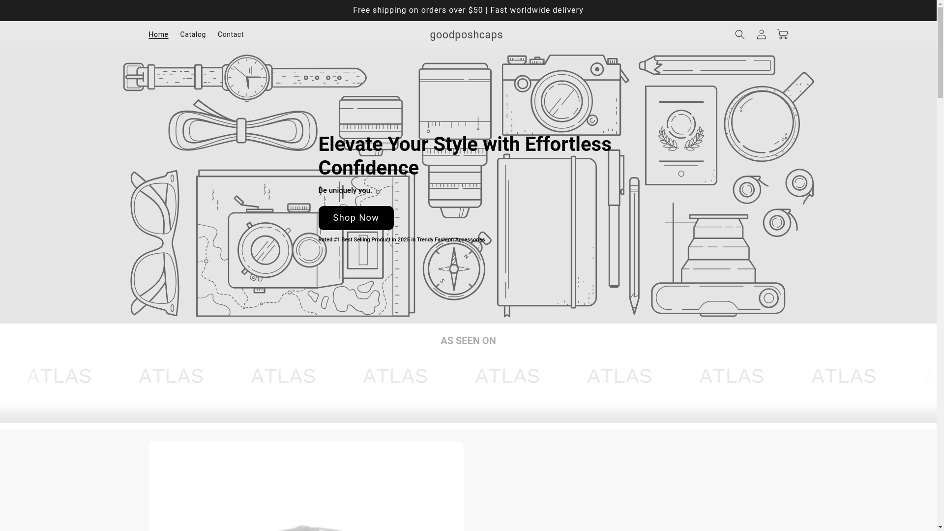 website screenshot of https://goodposhcaps.com/