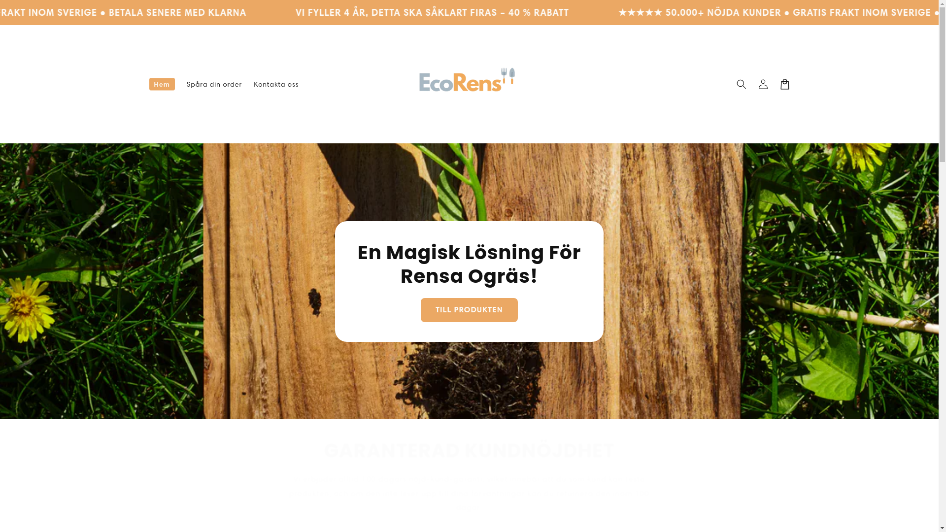 website screenshot of https://ecorensaren.se/