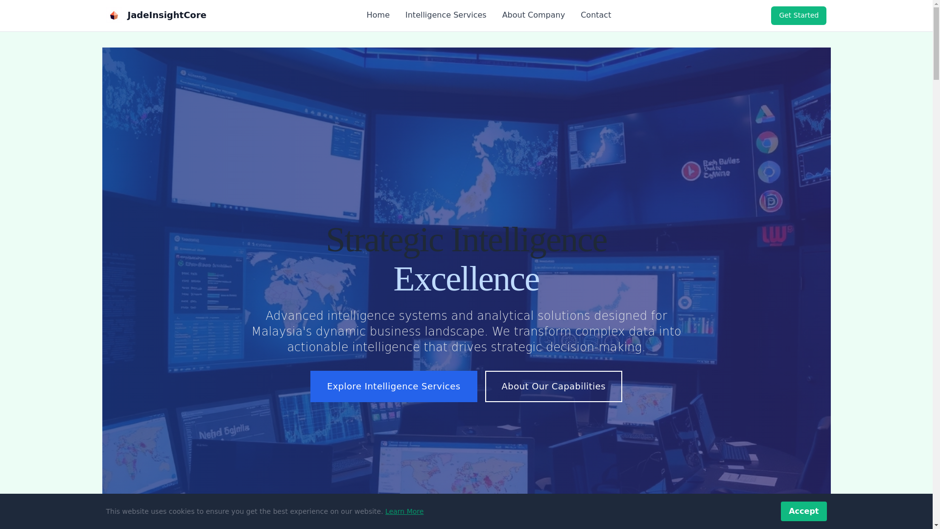 website screenshot of https://jadeinsightcore.digital/