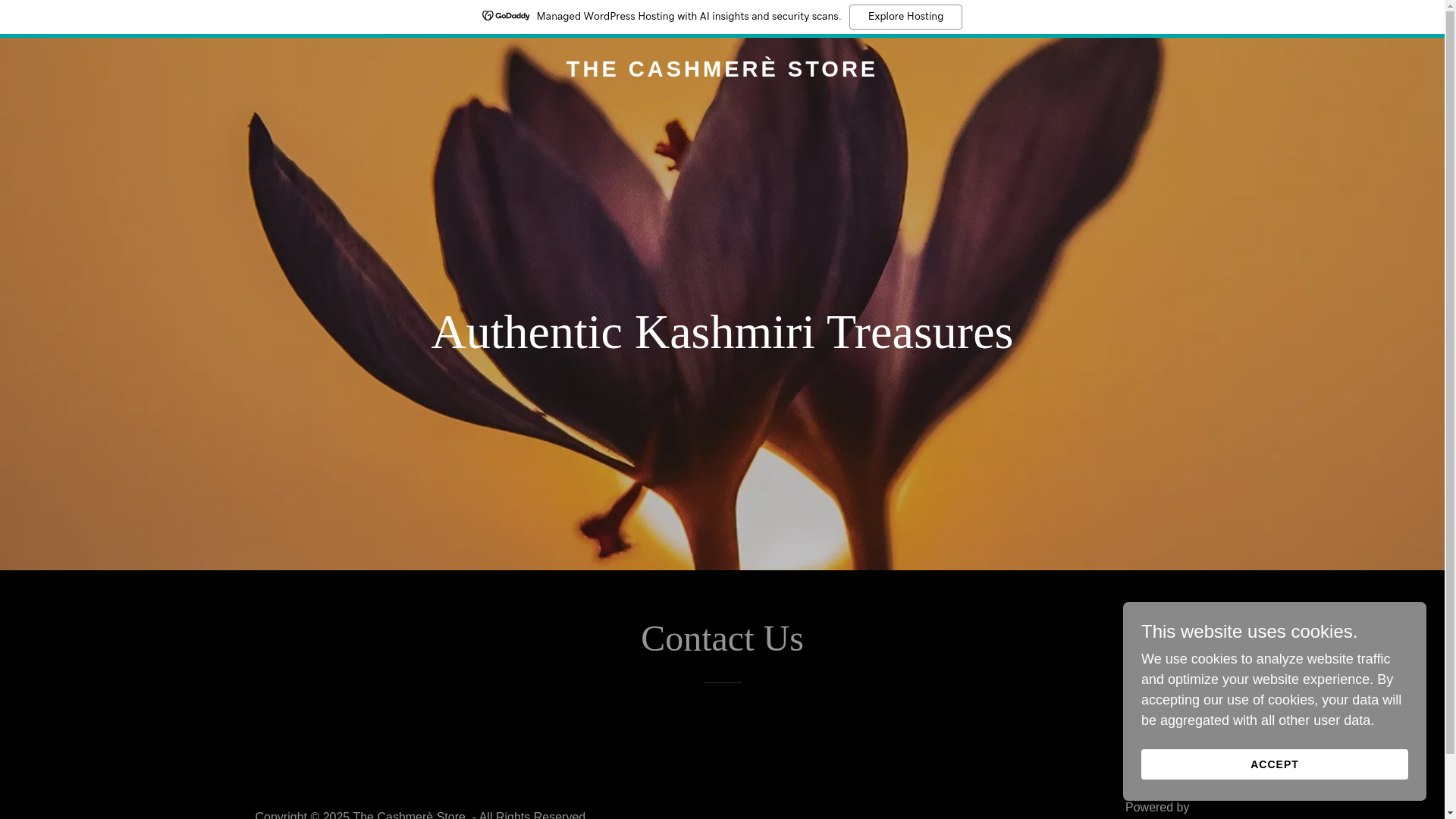 website screenshot of https://thecashmerestore.in/