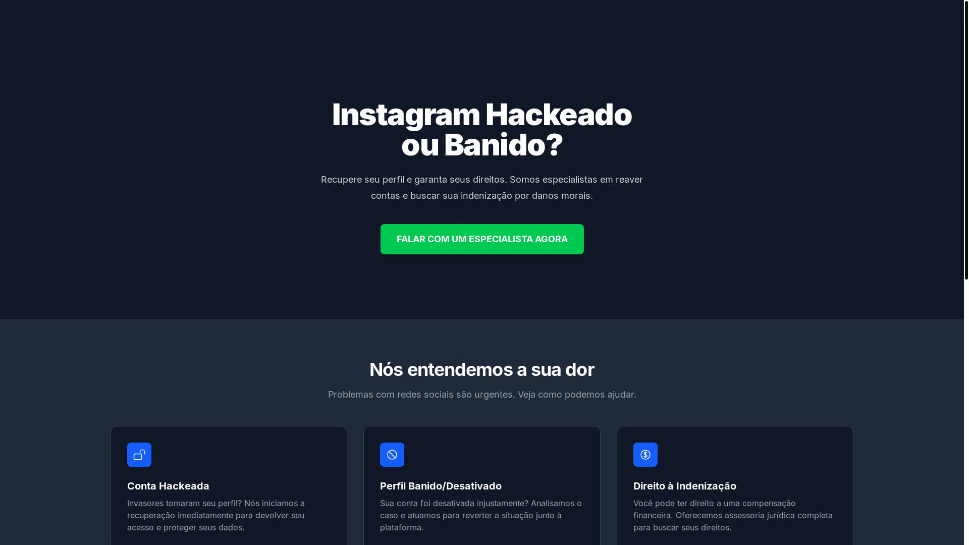 website screenshot of https://reacesso.com.br/