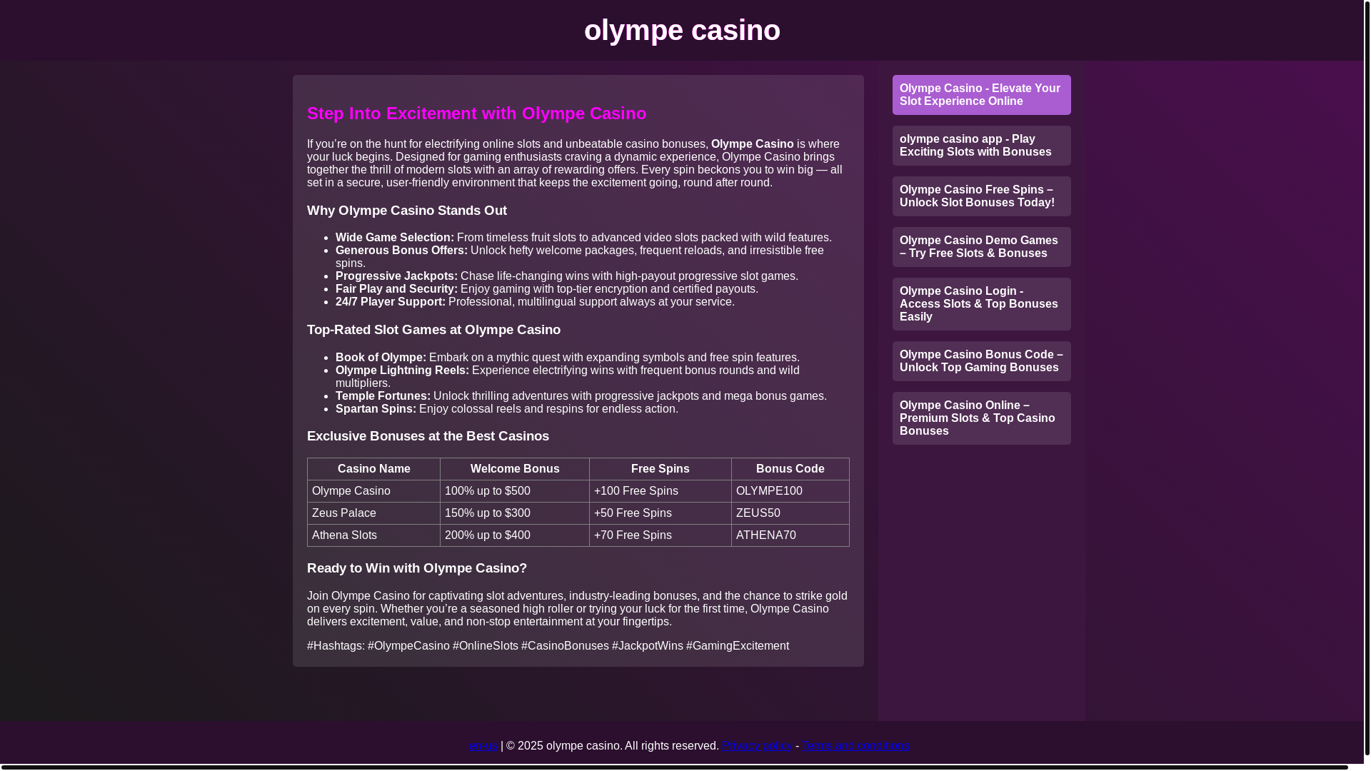 website screenshot of https://olympe-casinodkn.pages.dev/