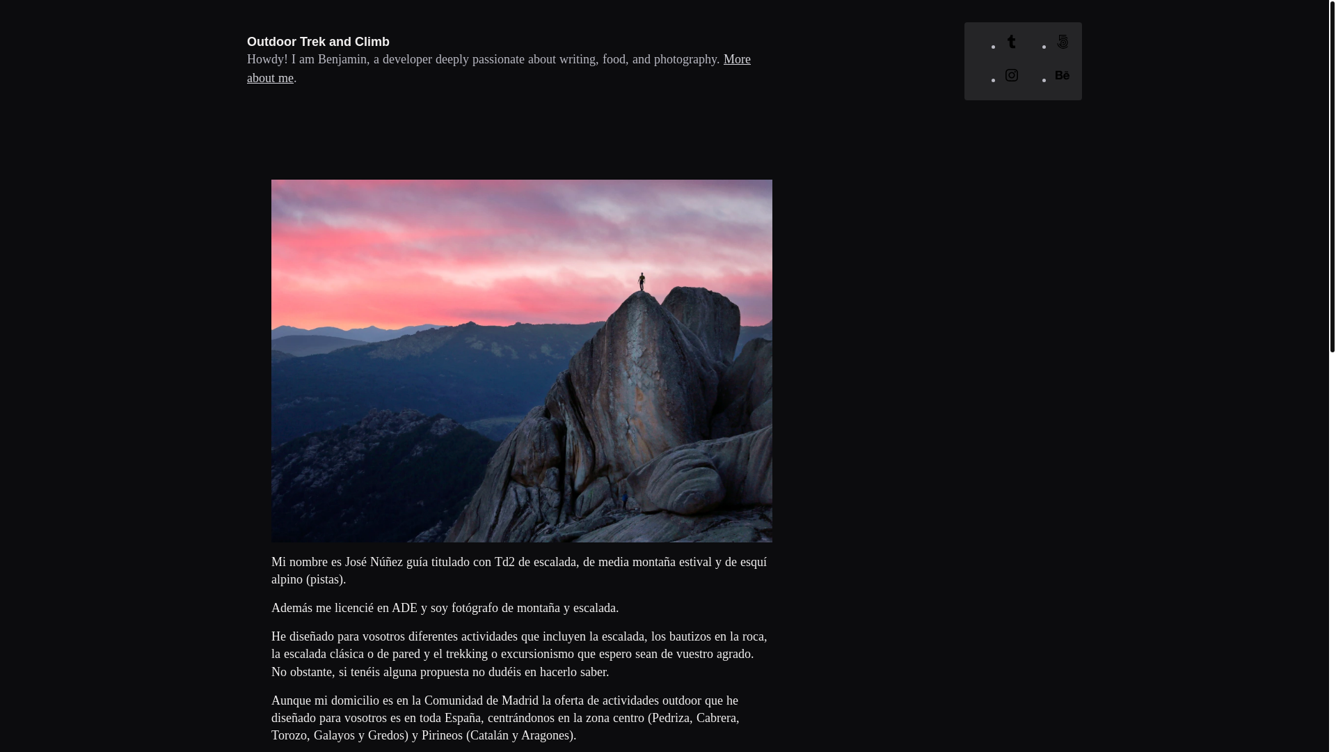 website screenshot of https://outdoortrekandclimb.com/