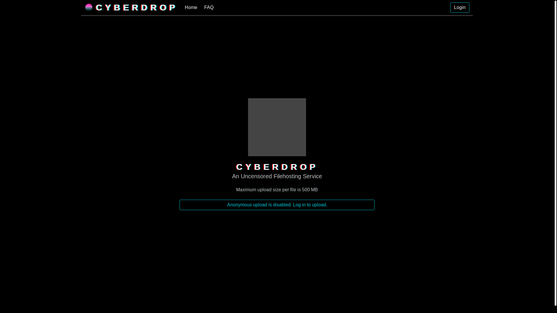 website screenshot of https://cyberdrop.cr/