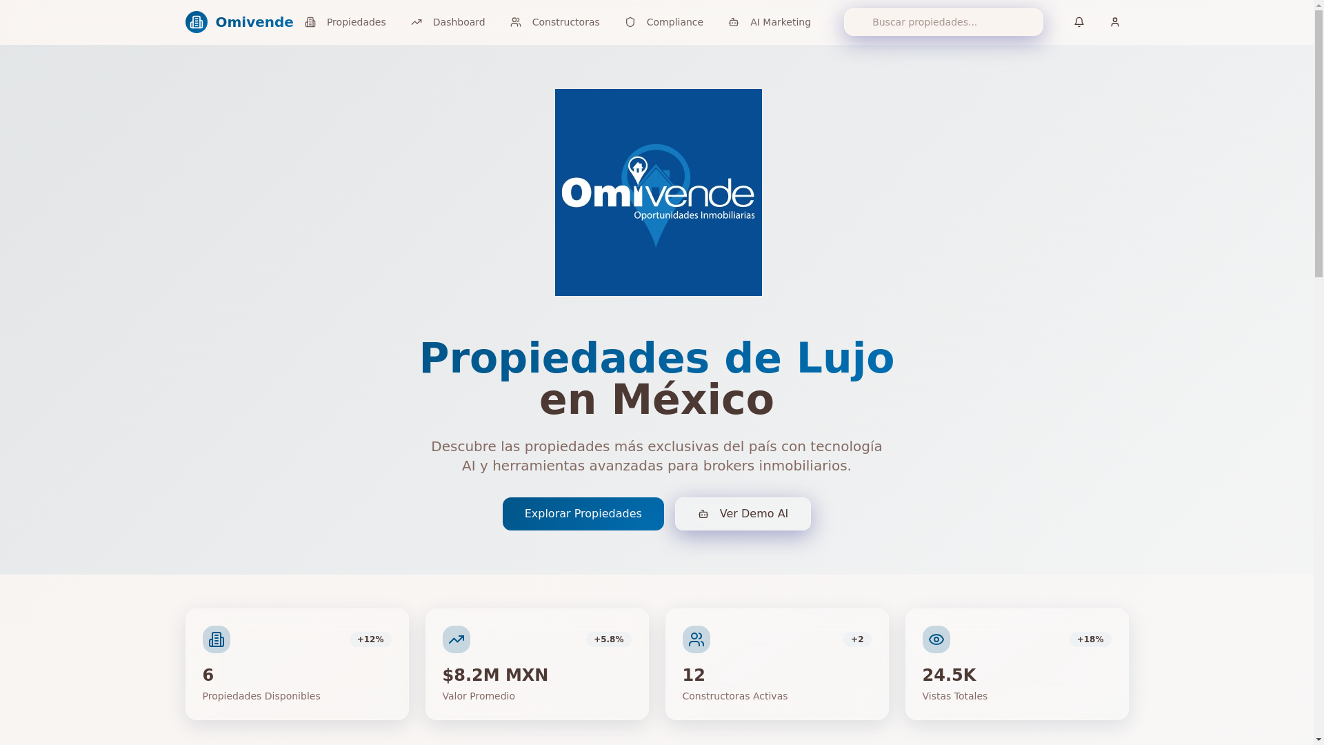 website screenshot of https://omivende-real-estate.pages.dev/