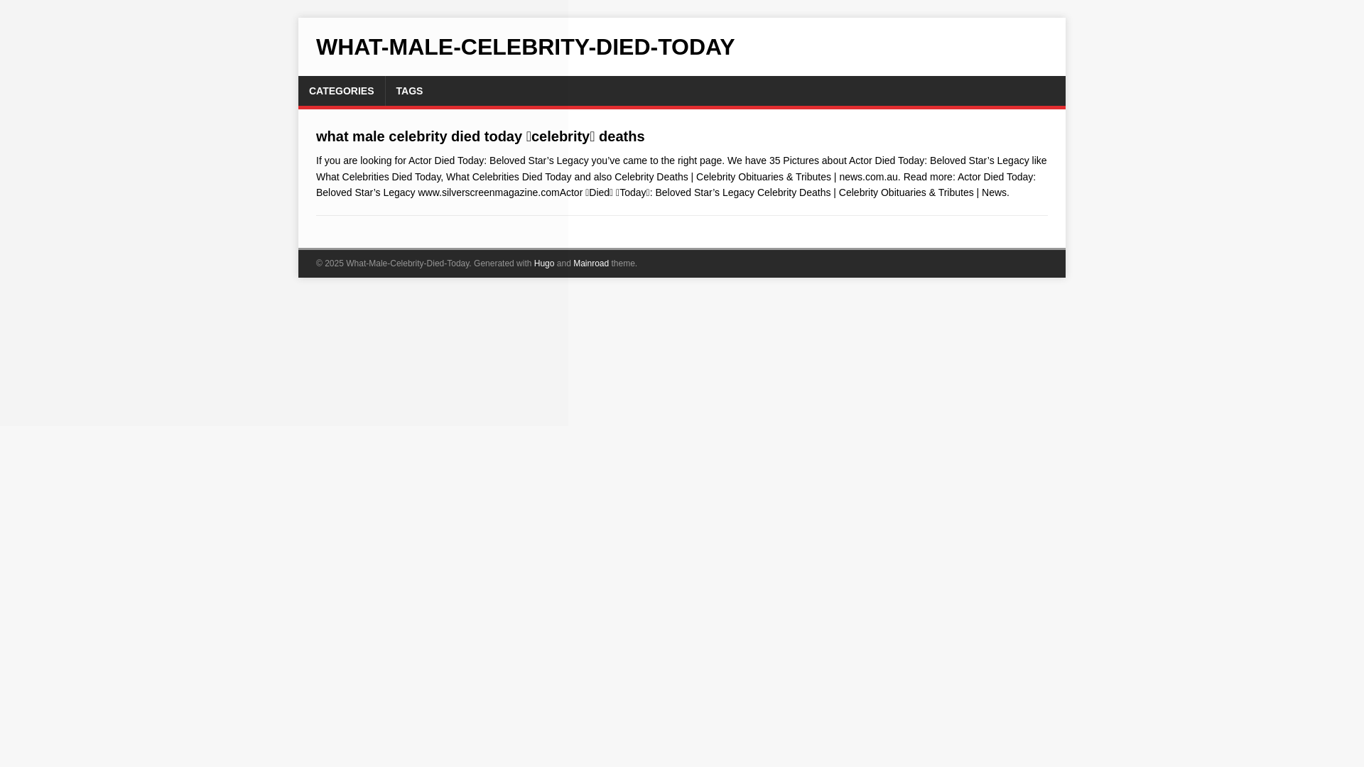 website screenshot of https://what-male-celebrity-died-today.pages.dev/