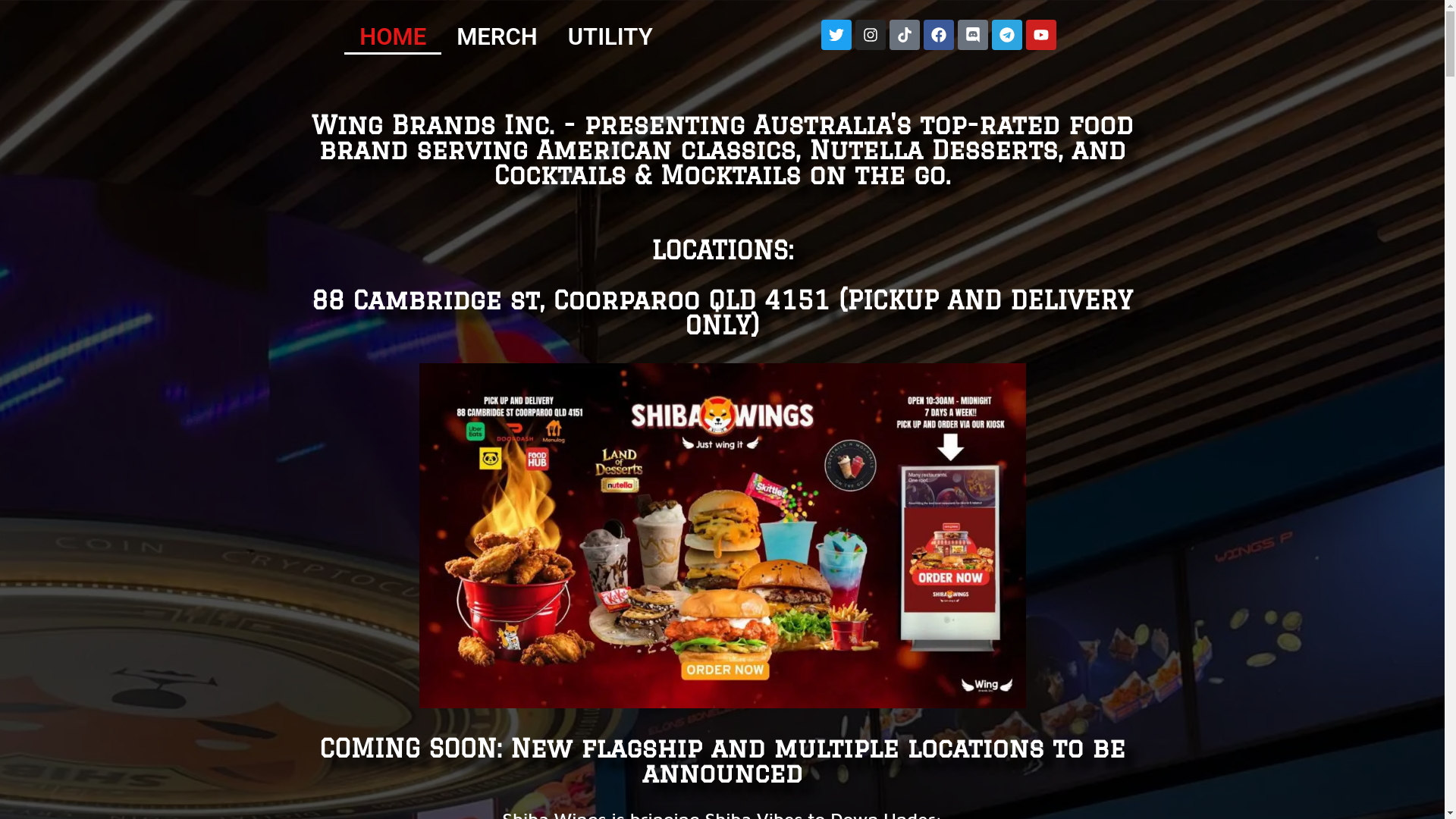 website screenshot of https://shibawings.online/