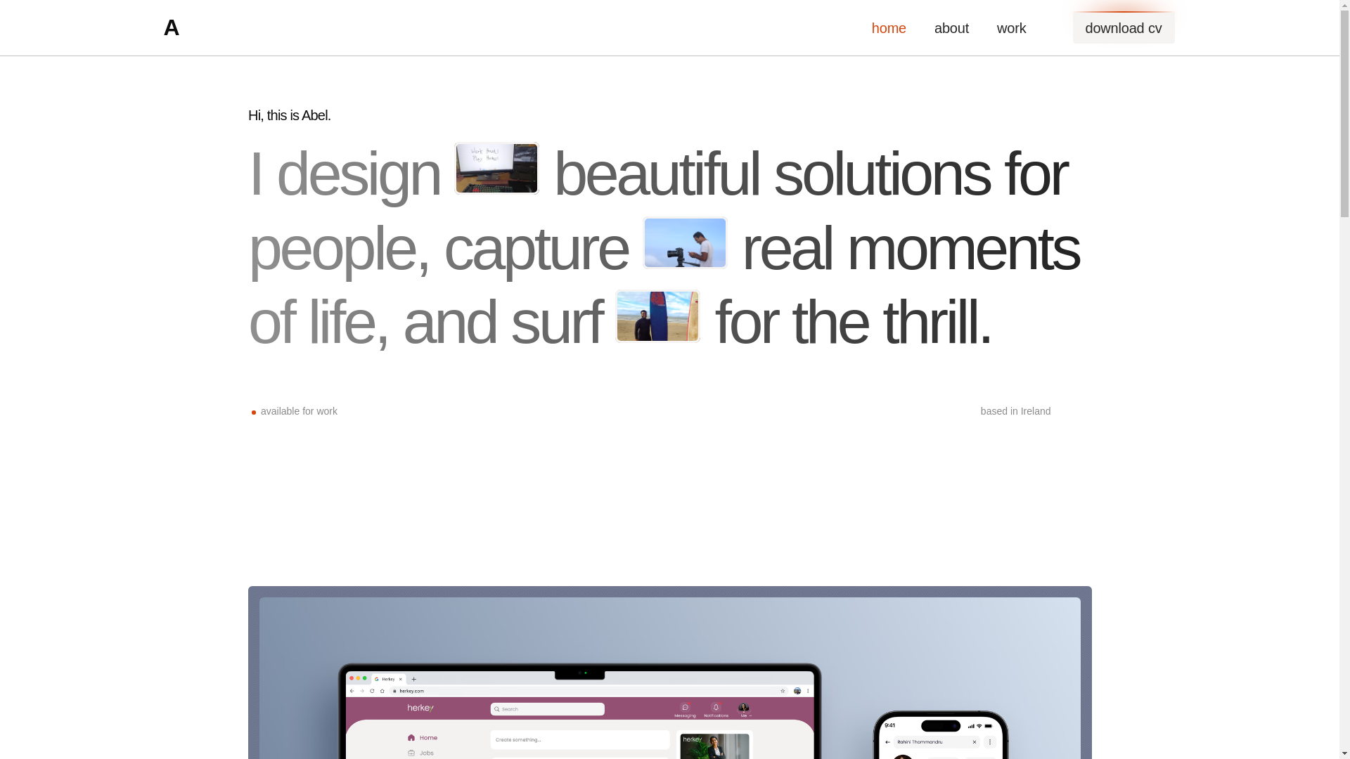 website screenshot of https://abeleldo.com/