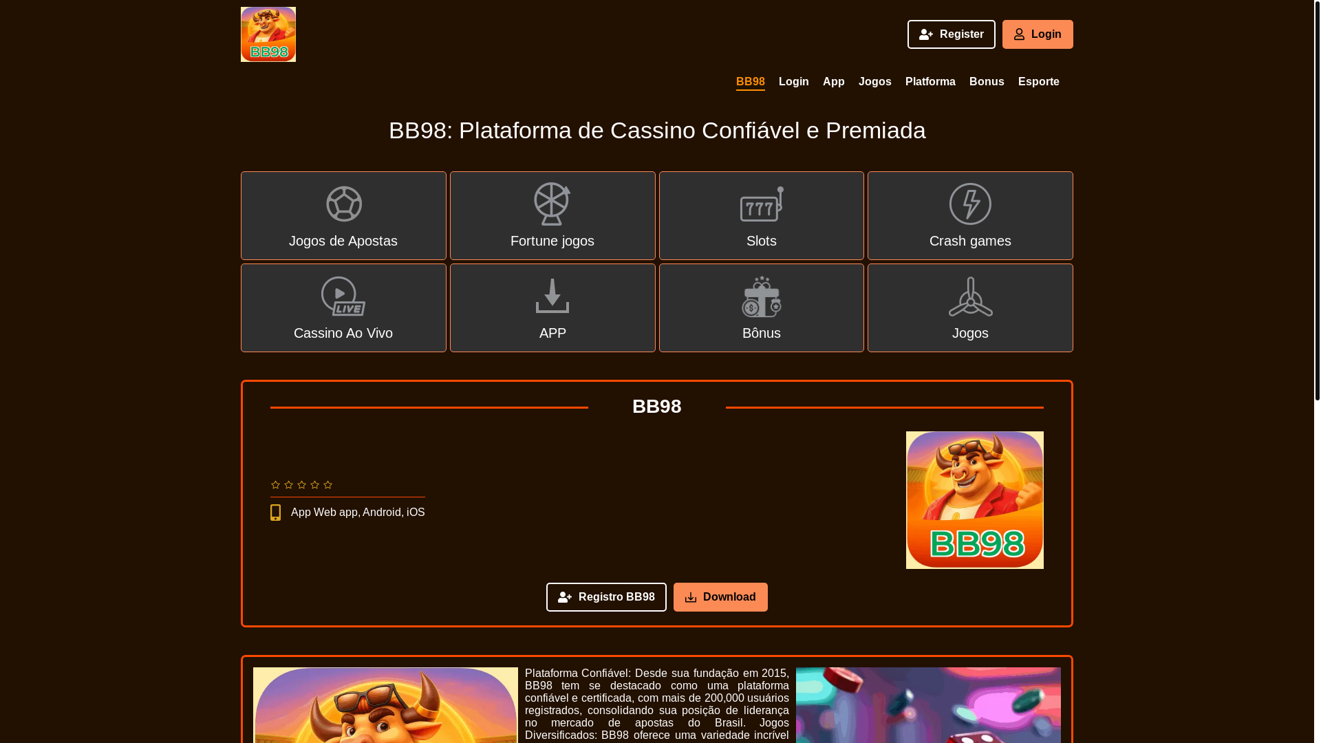 website screenshot of https://bb98aa.com/