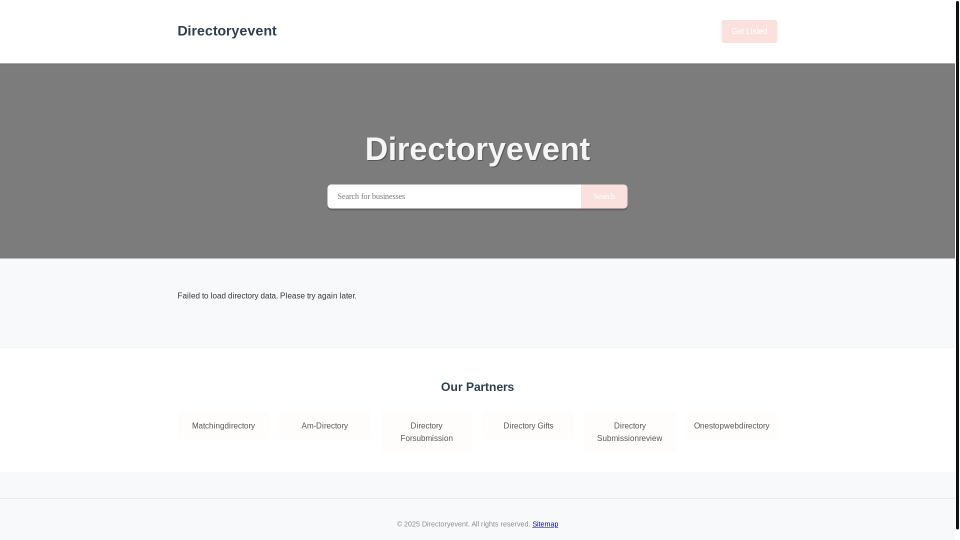 website screenshot of https://directoryevent.pages.dev/