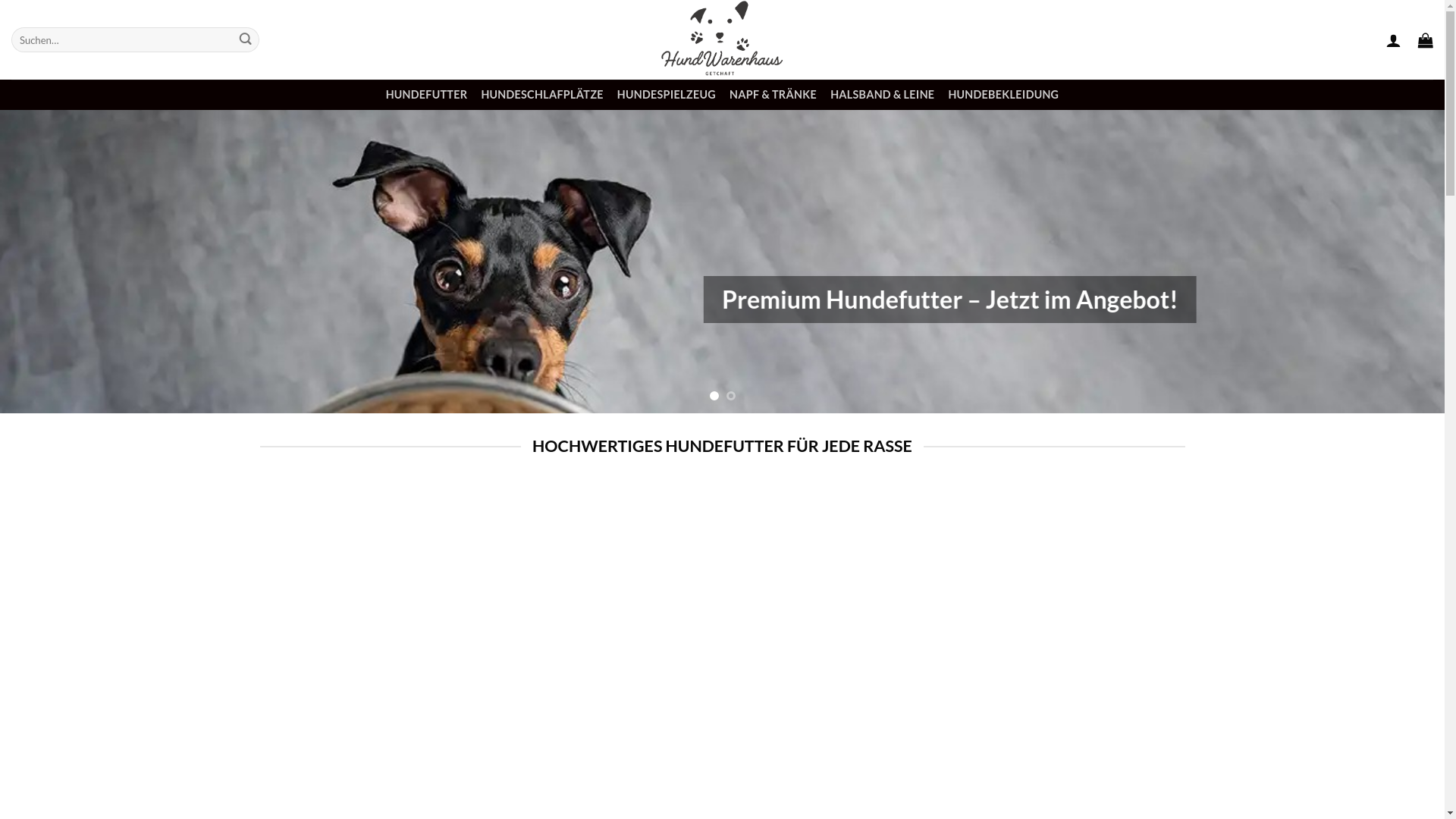 website screenshot of https://hundwarenhaus.com/
