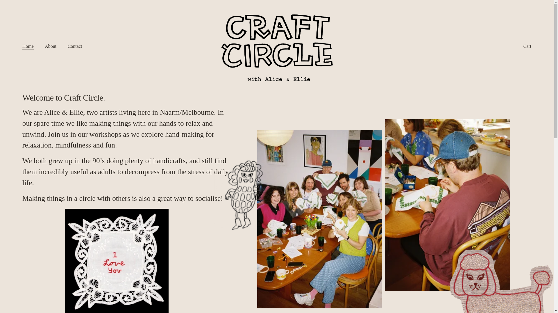 website screenshot of https://craftcircle.com.au/