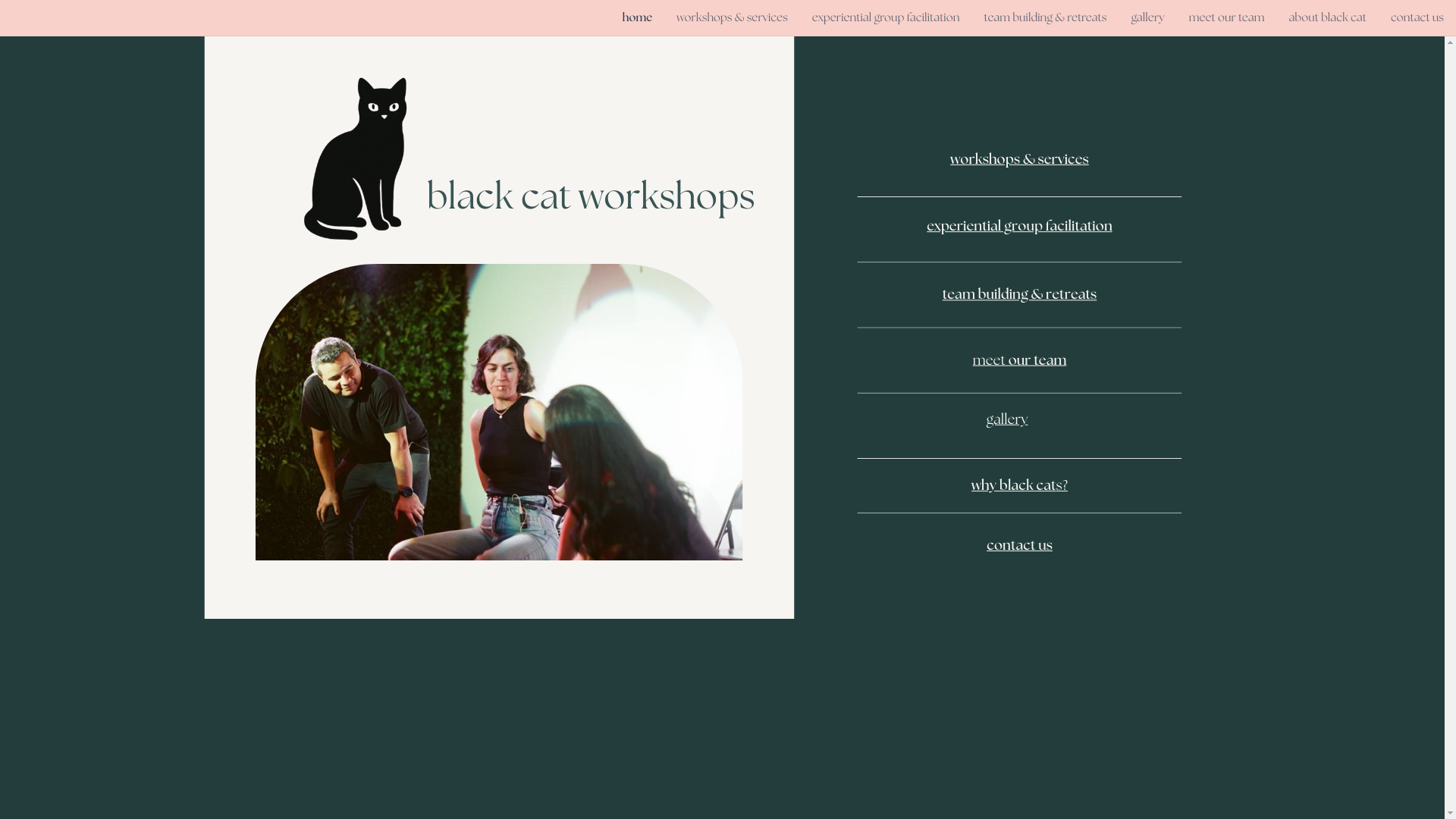 website screenshot of https://blackcatworkshops.com/