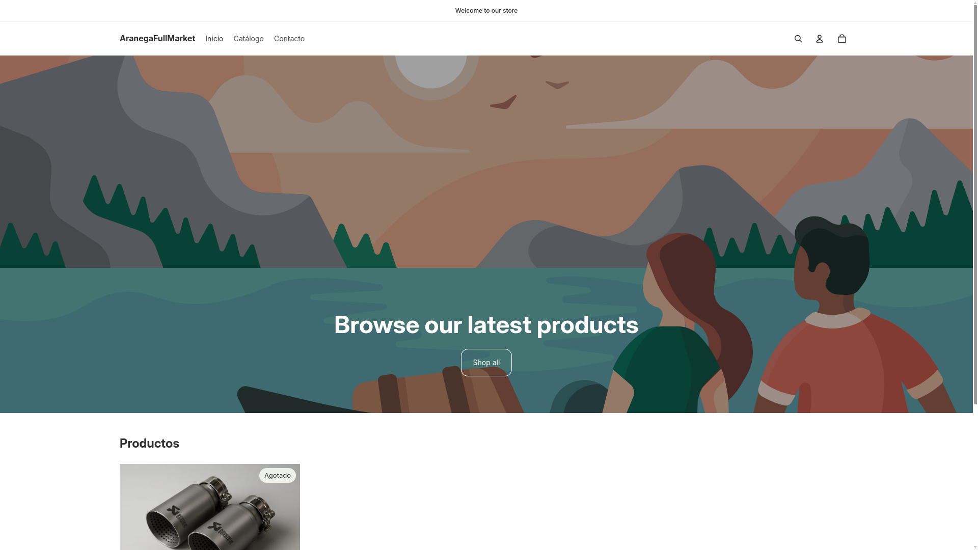 website screenshot of https://aranegafullmarket.com/