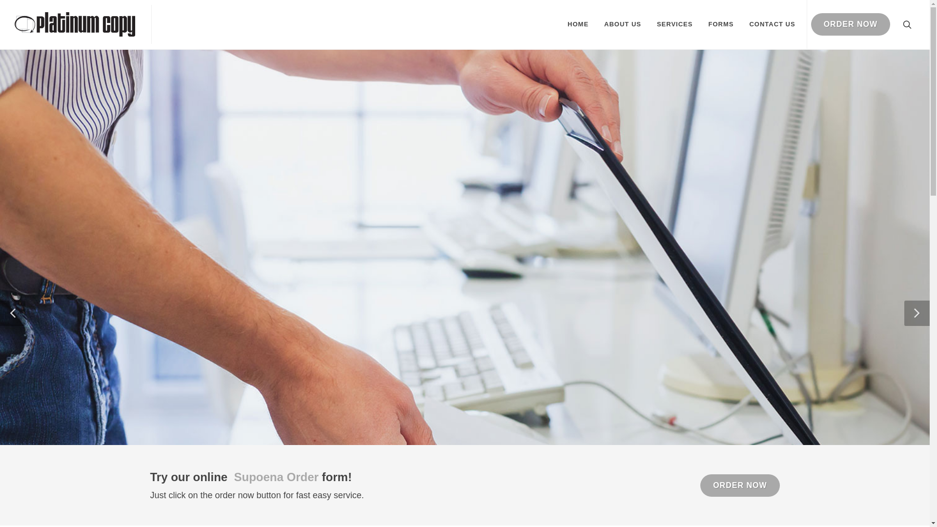 website screenshot of https://platinumcopy.com/