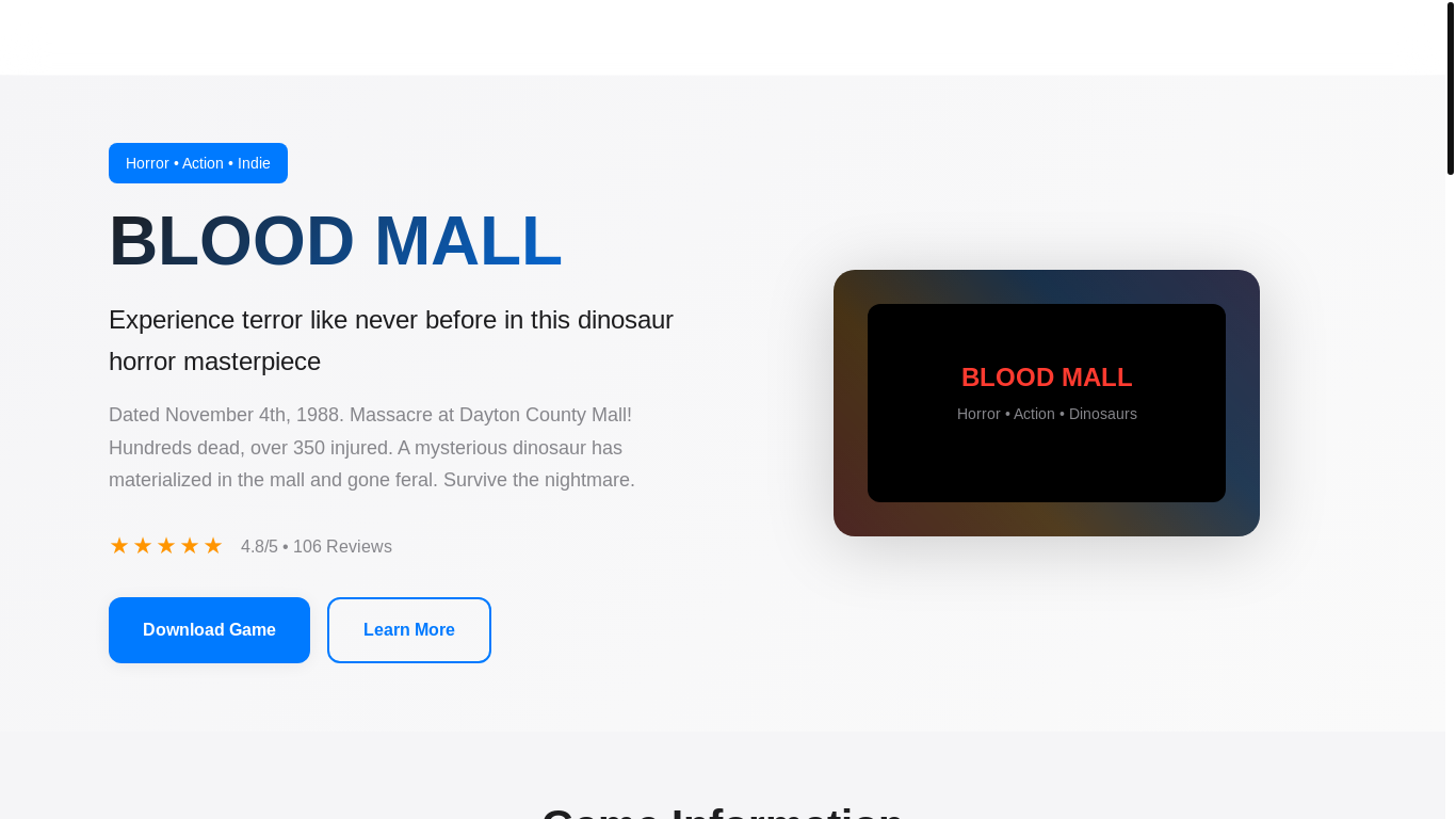 website screenshot of https://blood-mall-website.pages.dev/