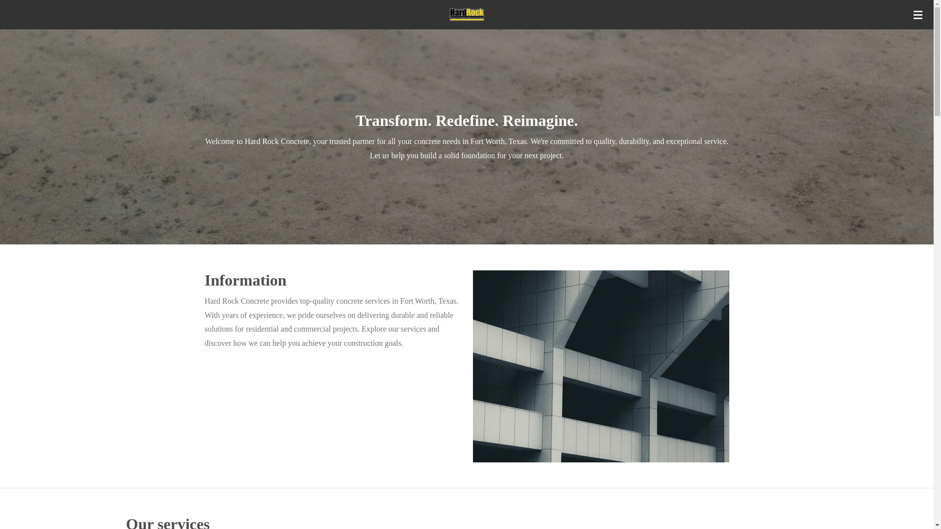 website screenshot of https://hardrockconcrete.net/