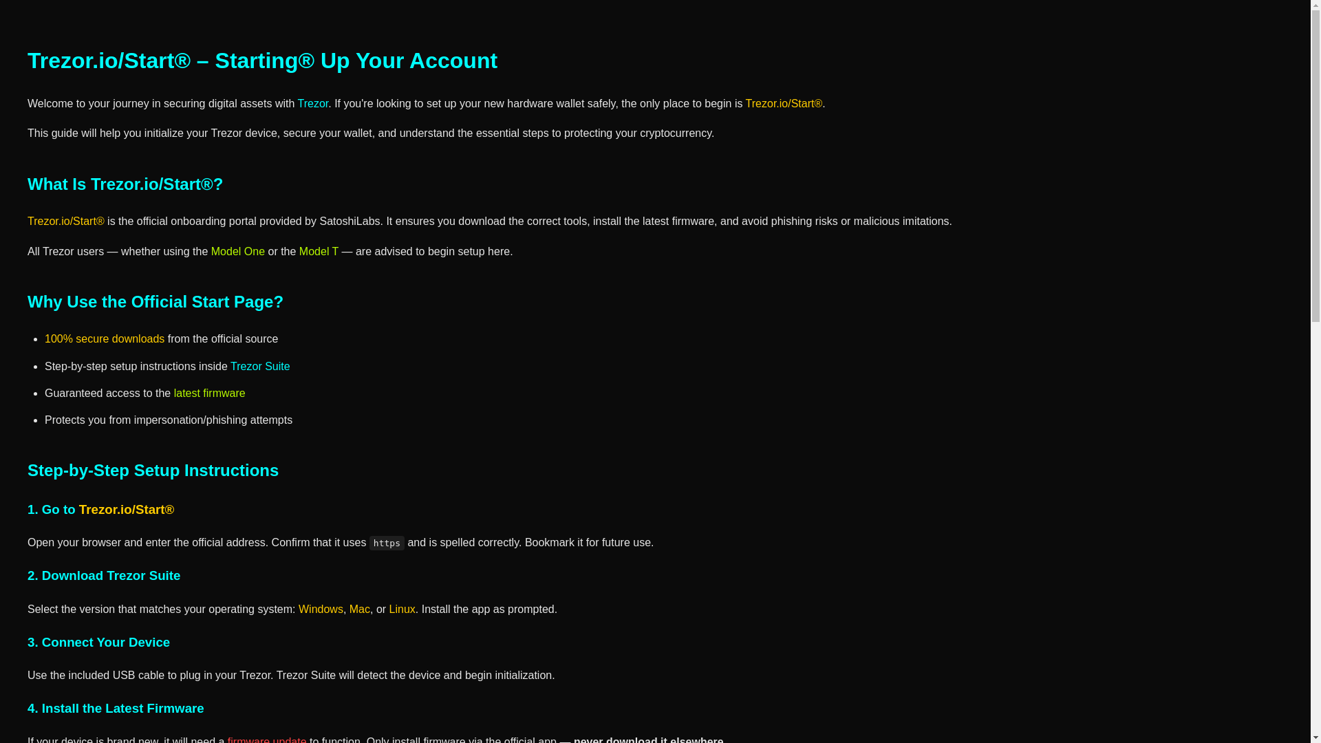 website screenshot of https://support-trezer-io.pages.dev/