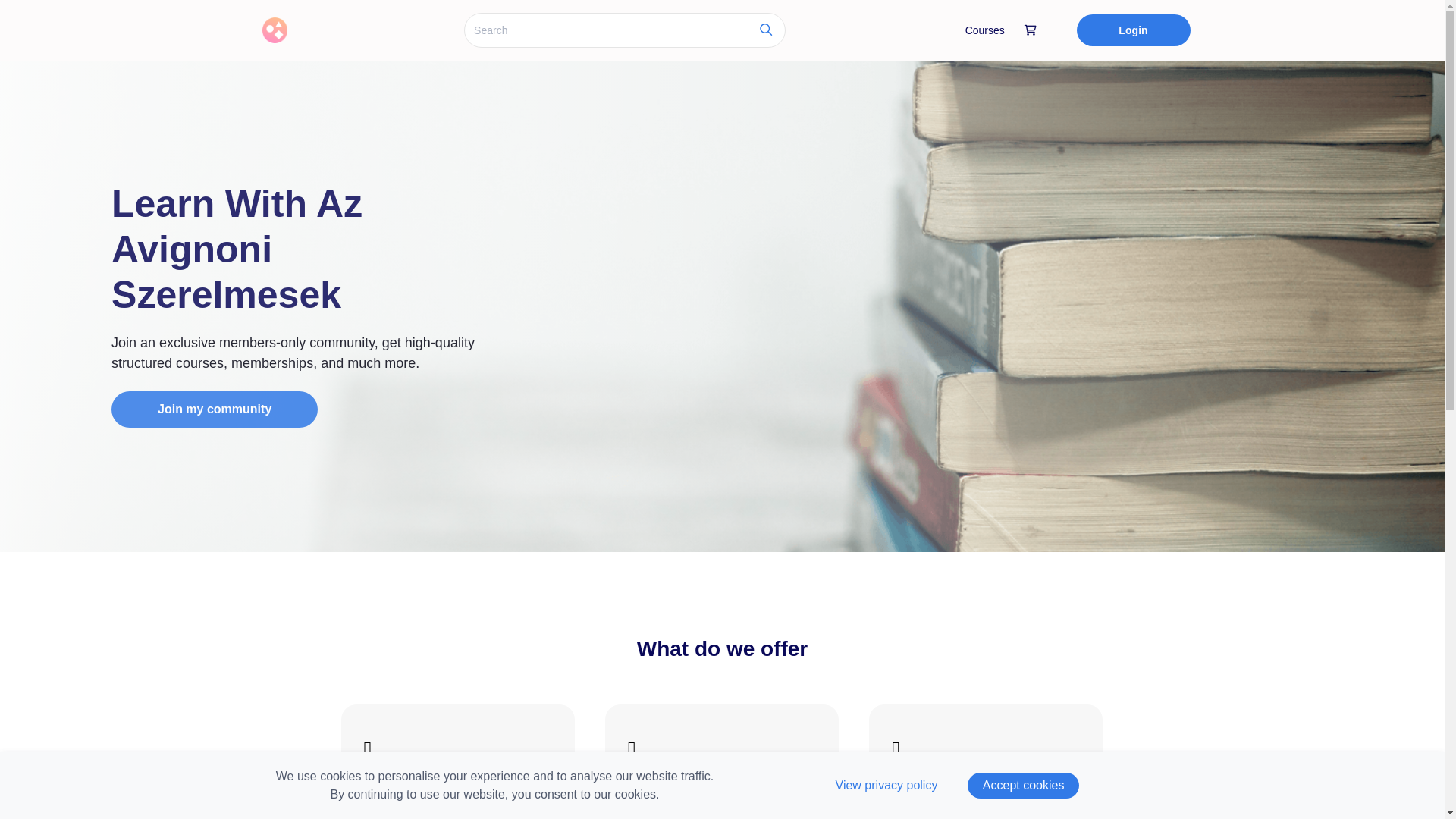 website screenshot of https://azavignoniszerelmesek.graphy.com/