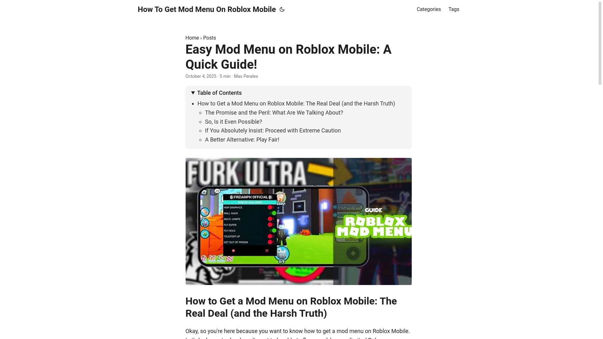 website screenshot of https://how-to-get-mod-menu-on-roblox-mobile.pages.dev/