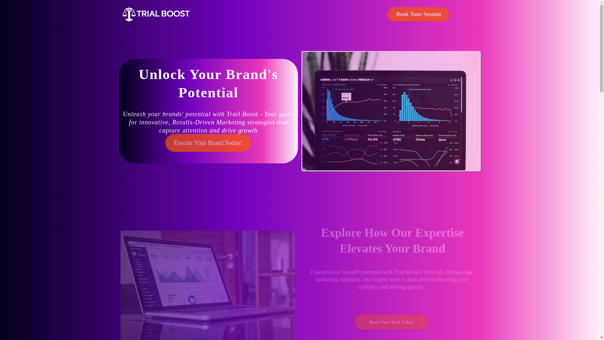website screenshot of https://trialboosts.com/
