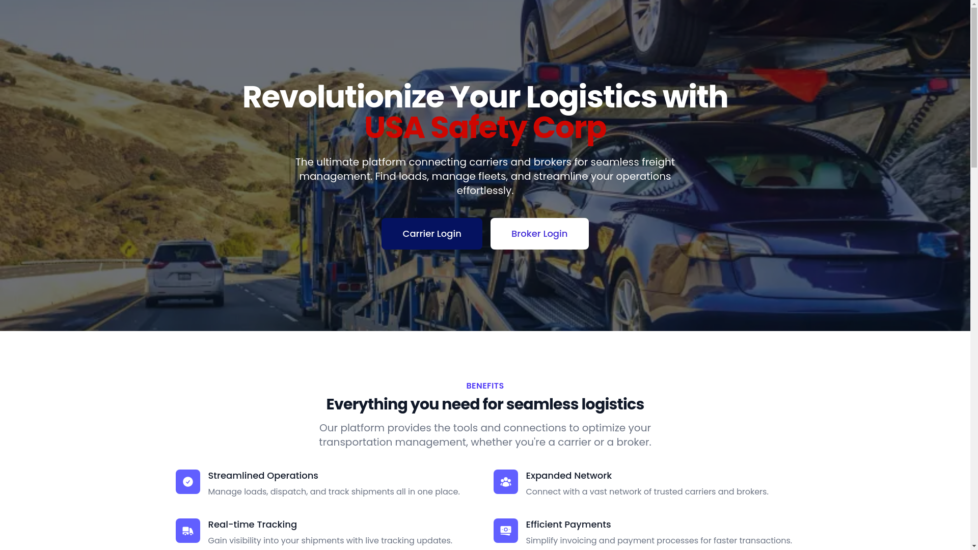 website screenshot of https://usasafetylogistic.com/