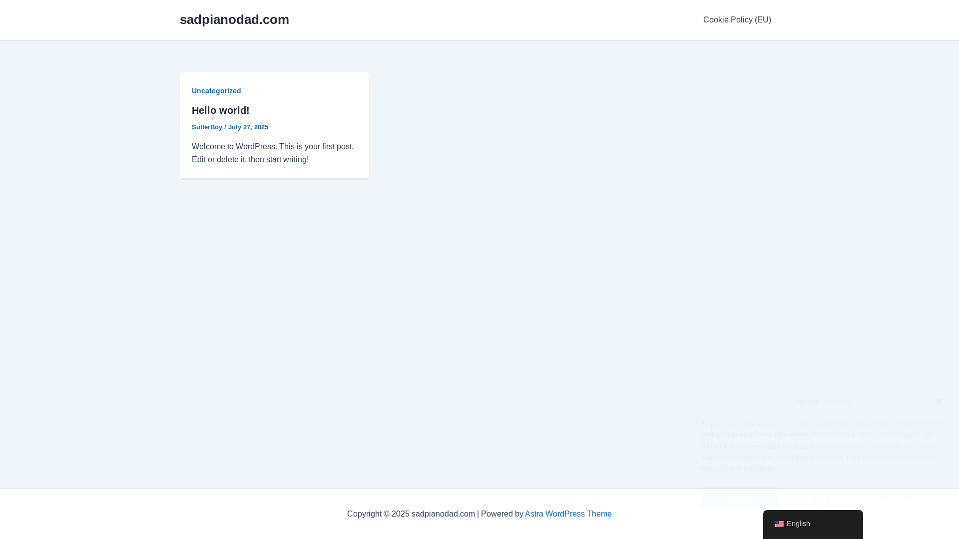 website screenshot of https://sadpianodad.com/