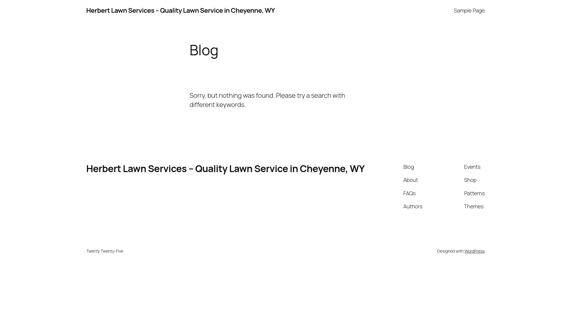website screenshot of https://herbertlawnservices.com/