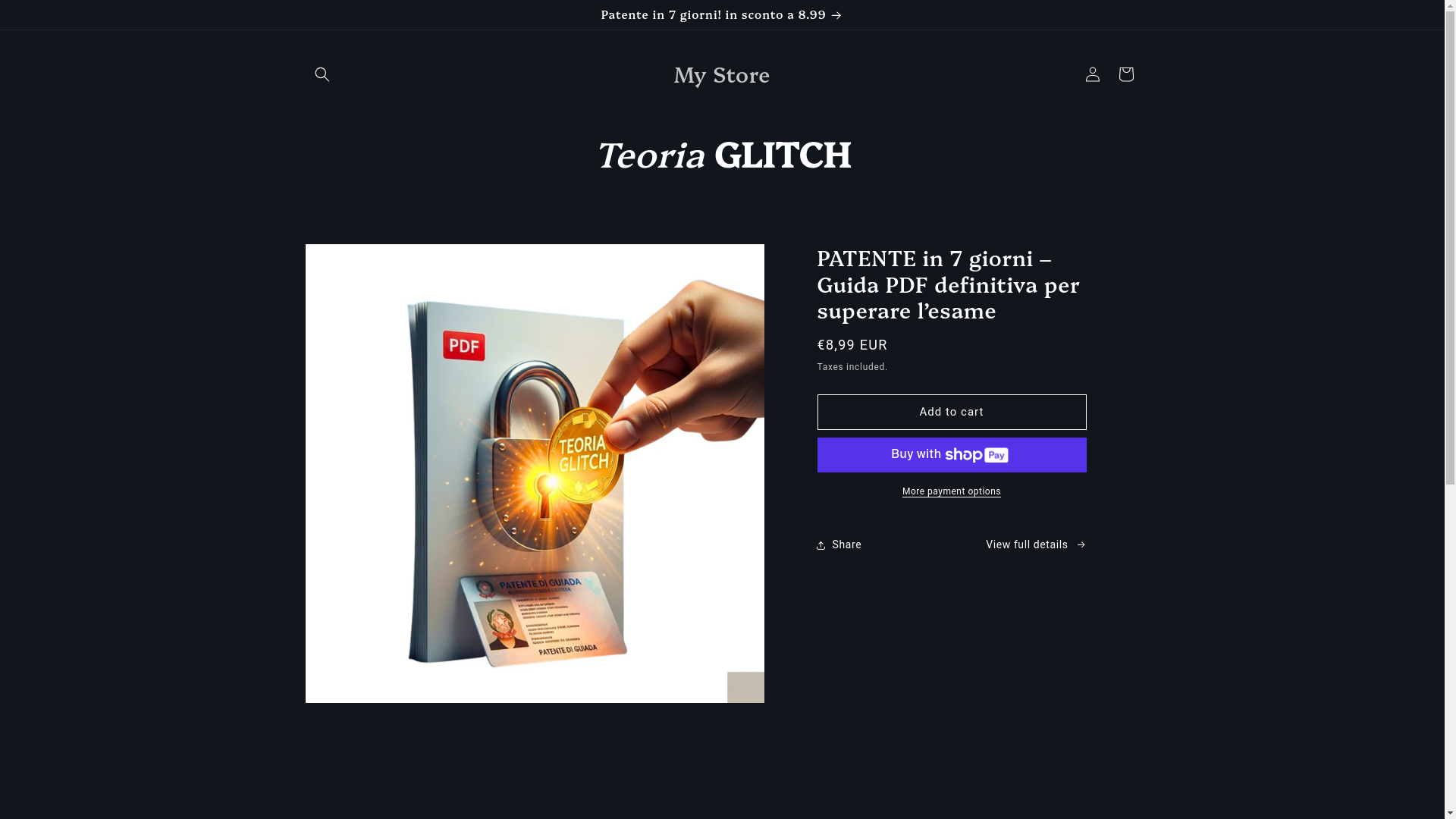 website screenshot of https://teoriaglitch.store/