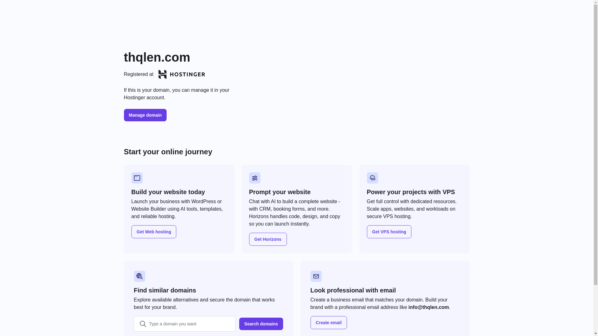 website screenshot of https://thqlen.com/
