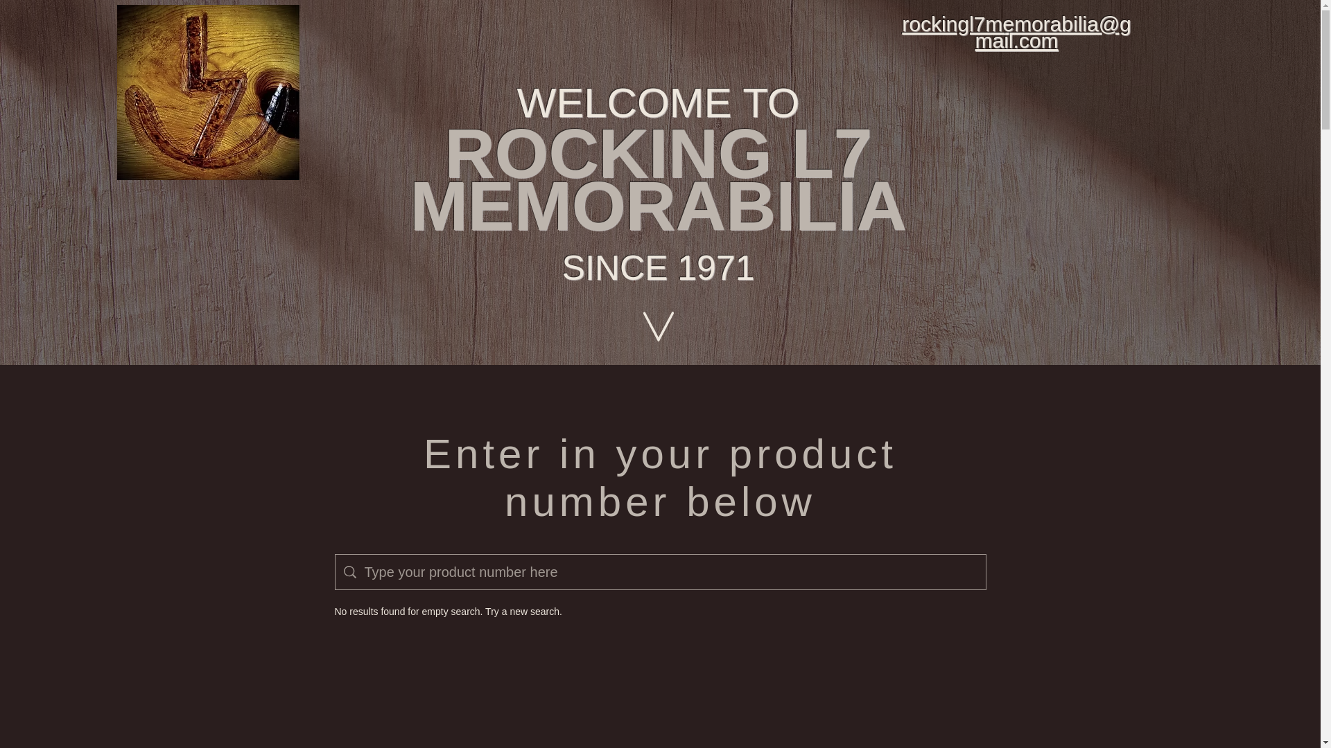 website screenshot of https://rockingl7memorabilia.com/
