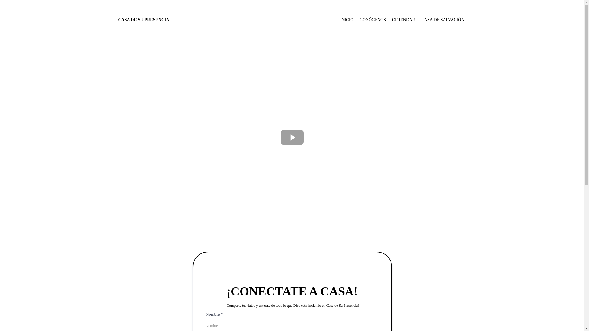 website screenshot of https://casadesupresenciausa.org/
