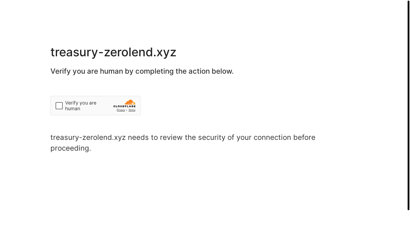 website screenshot of https://treasury-zerolend.xyz/