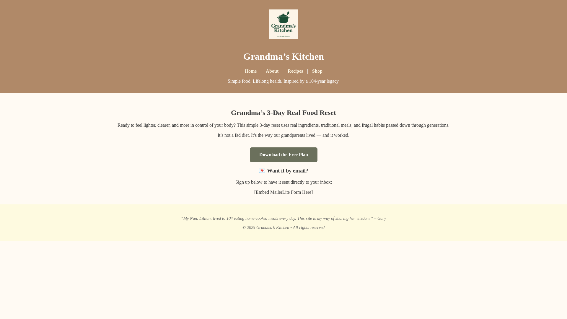 website screenshot of https://grandmas-kitchen-site2.pages.dev/