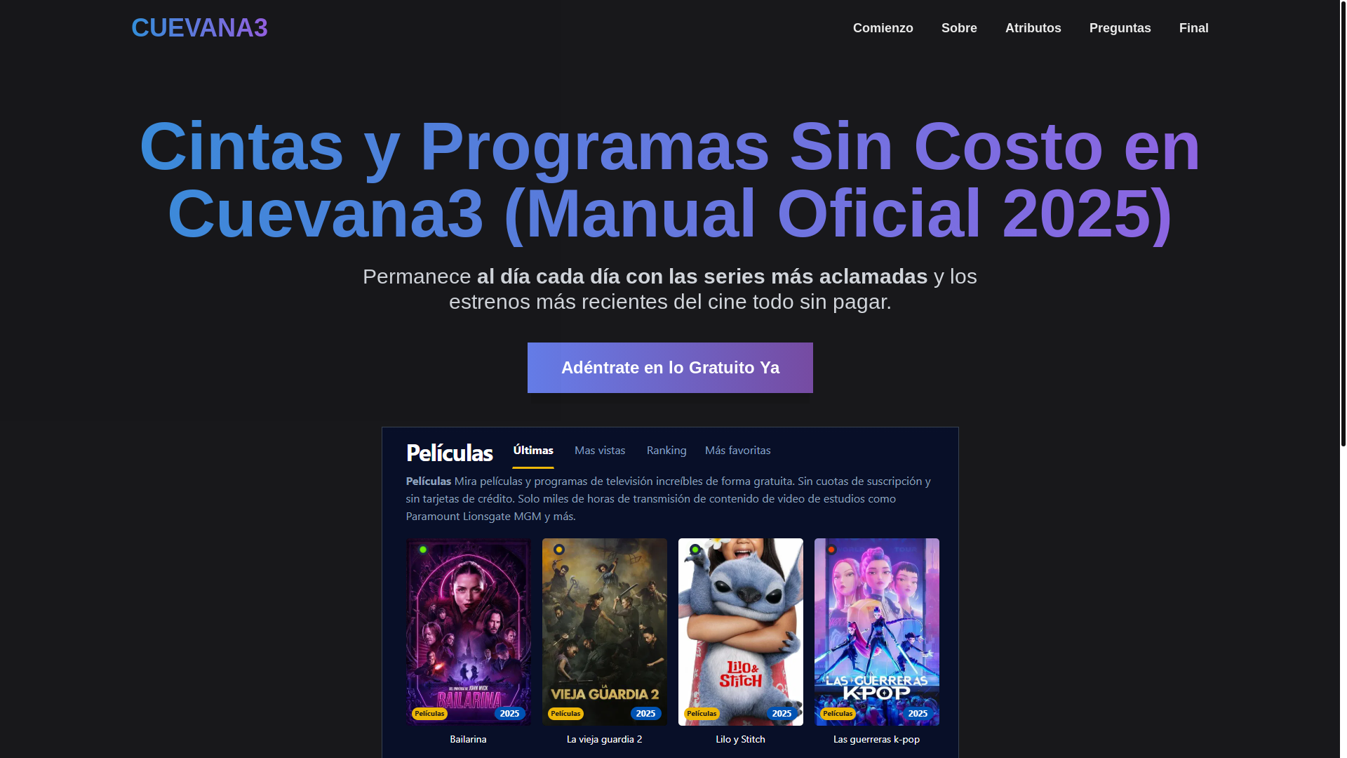 website screenshot of https://cuevana3-1g0r.pages.dev/