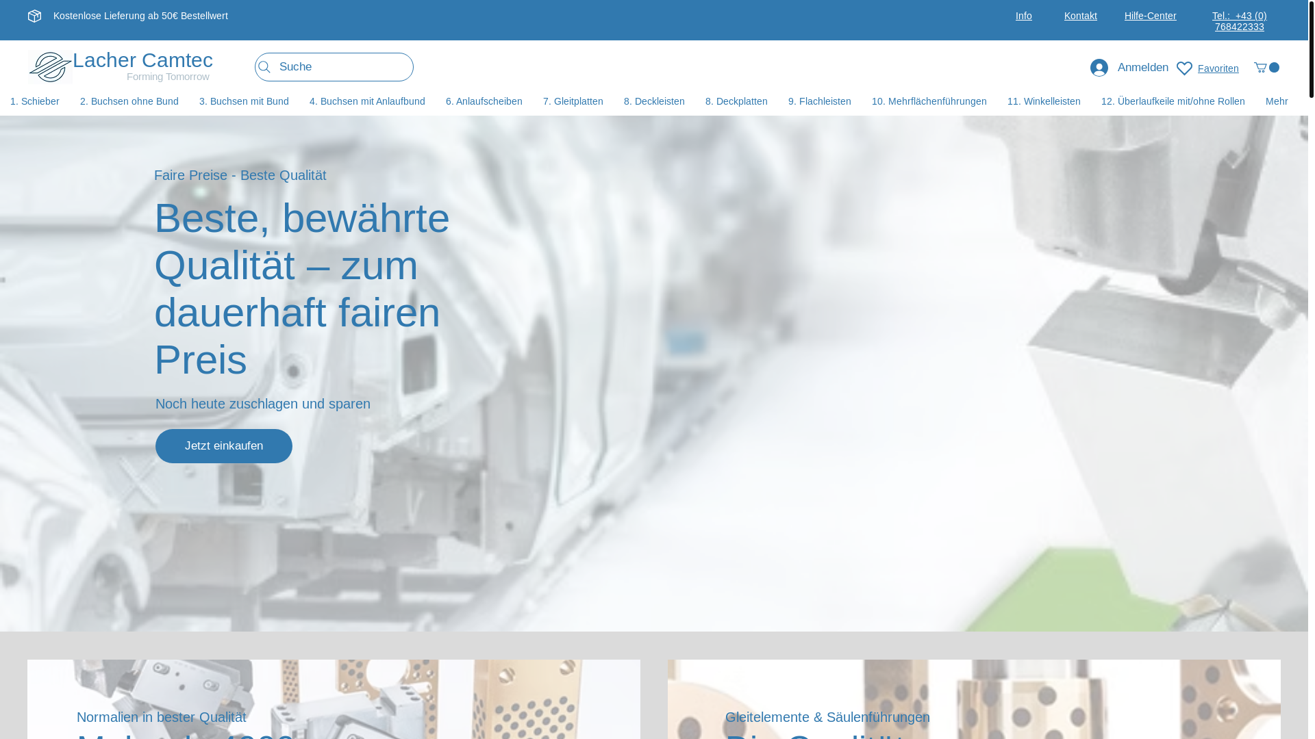 website screenshot of https://camtec-normalien.com/