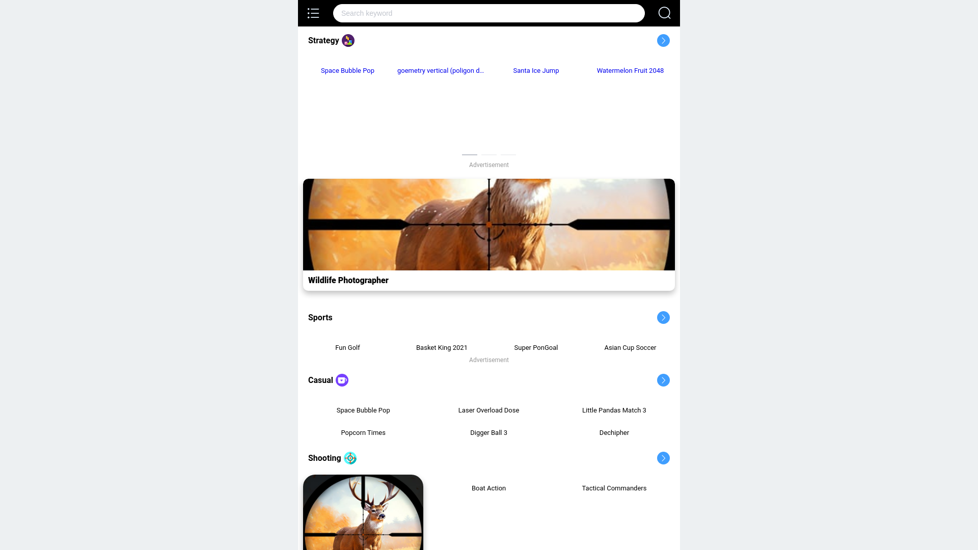 website screenshot of https://stratagamehd.top/
