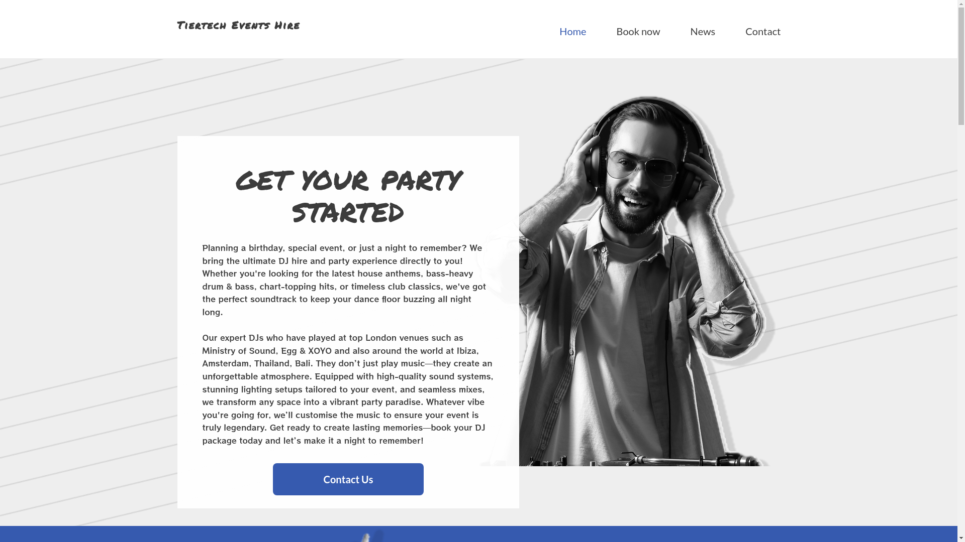 website screenshot of https://tiertecheventhire.co.uk/