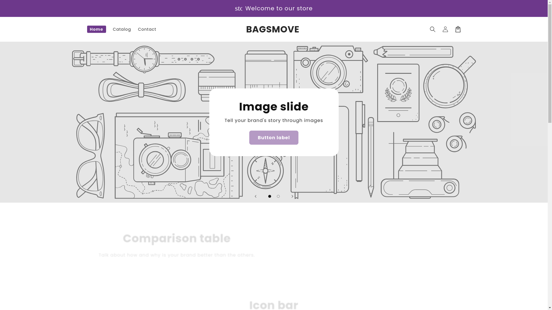 website screenshot of https://bagsmove.store/