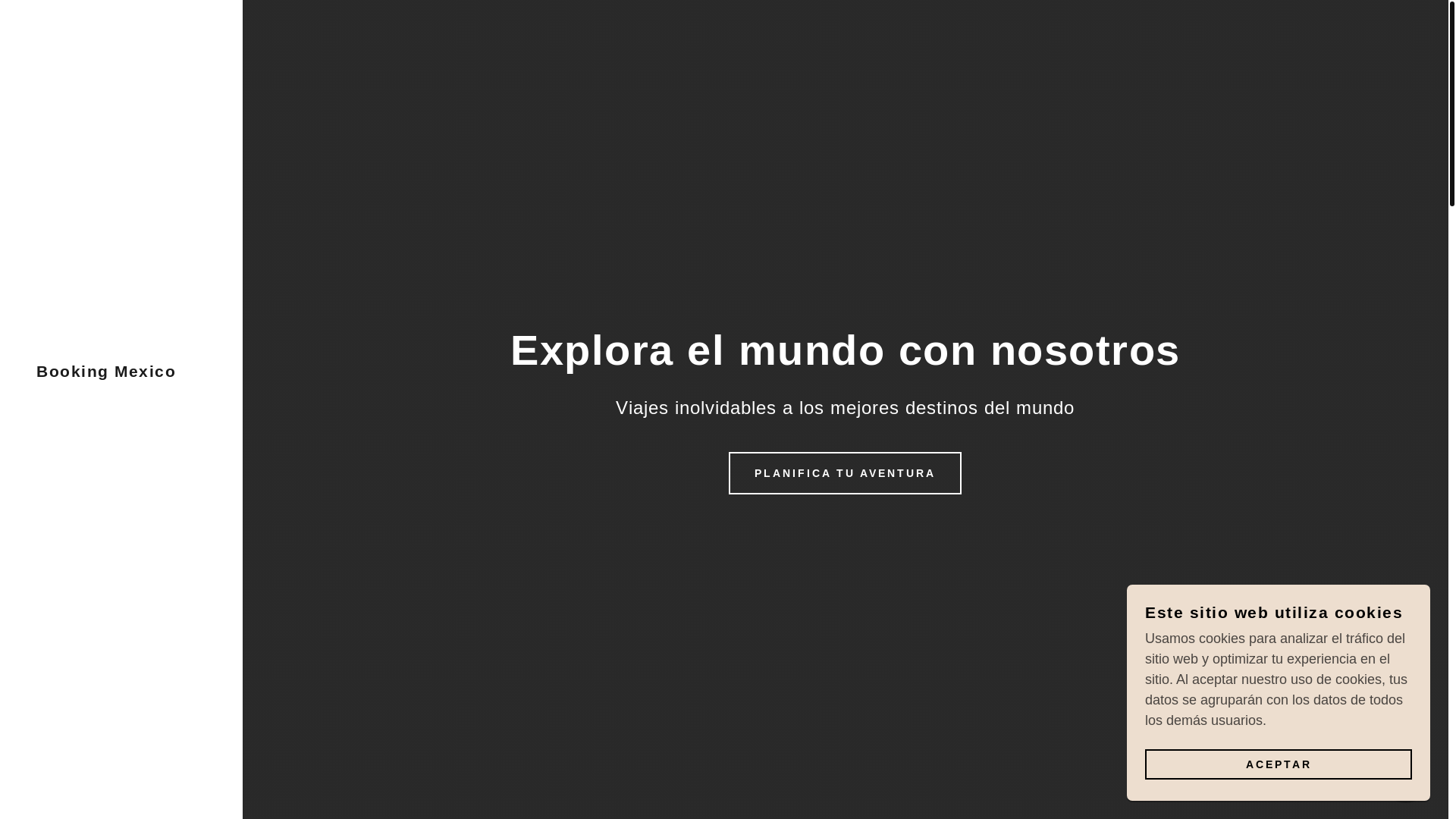 website screenshot of https://bookingmexicosadecv.com/