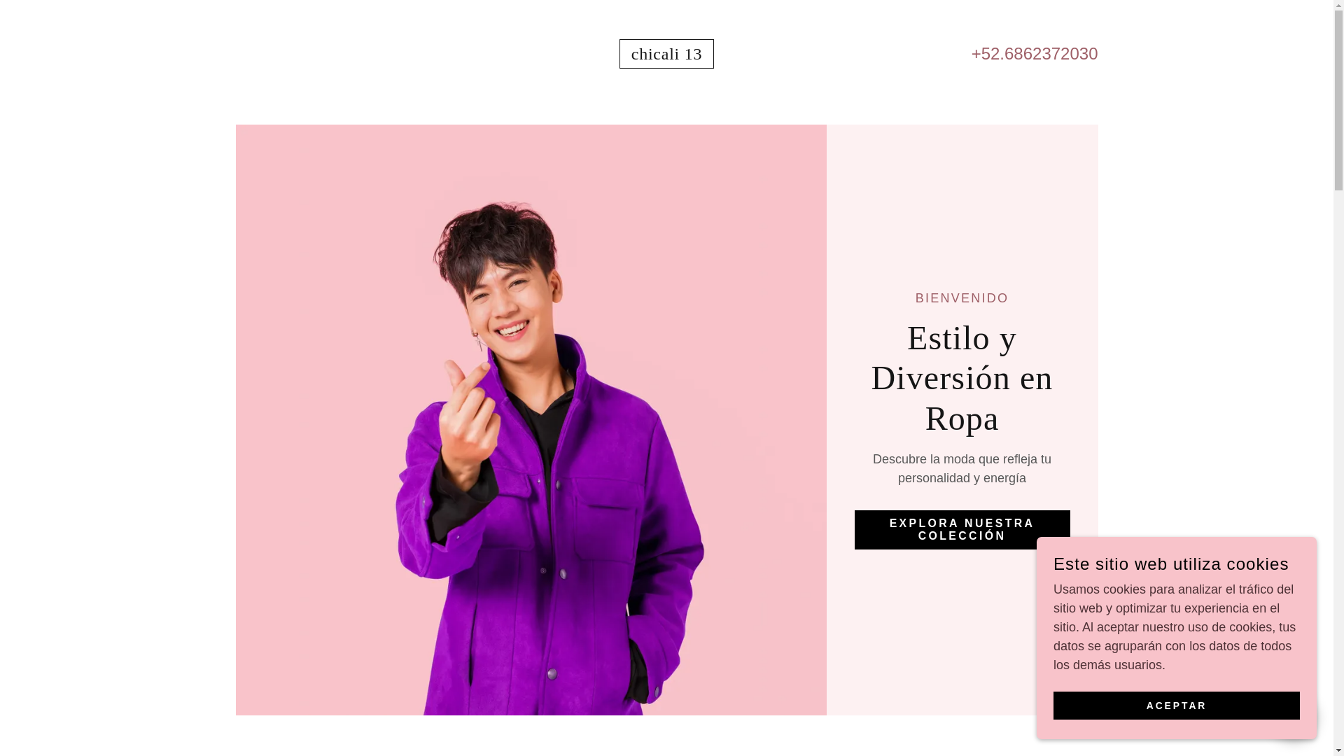 website screenshot of https://chicali13.com/