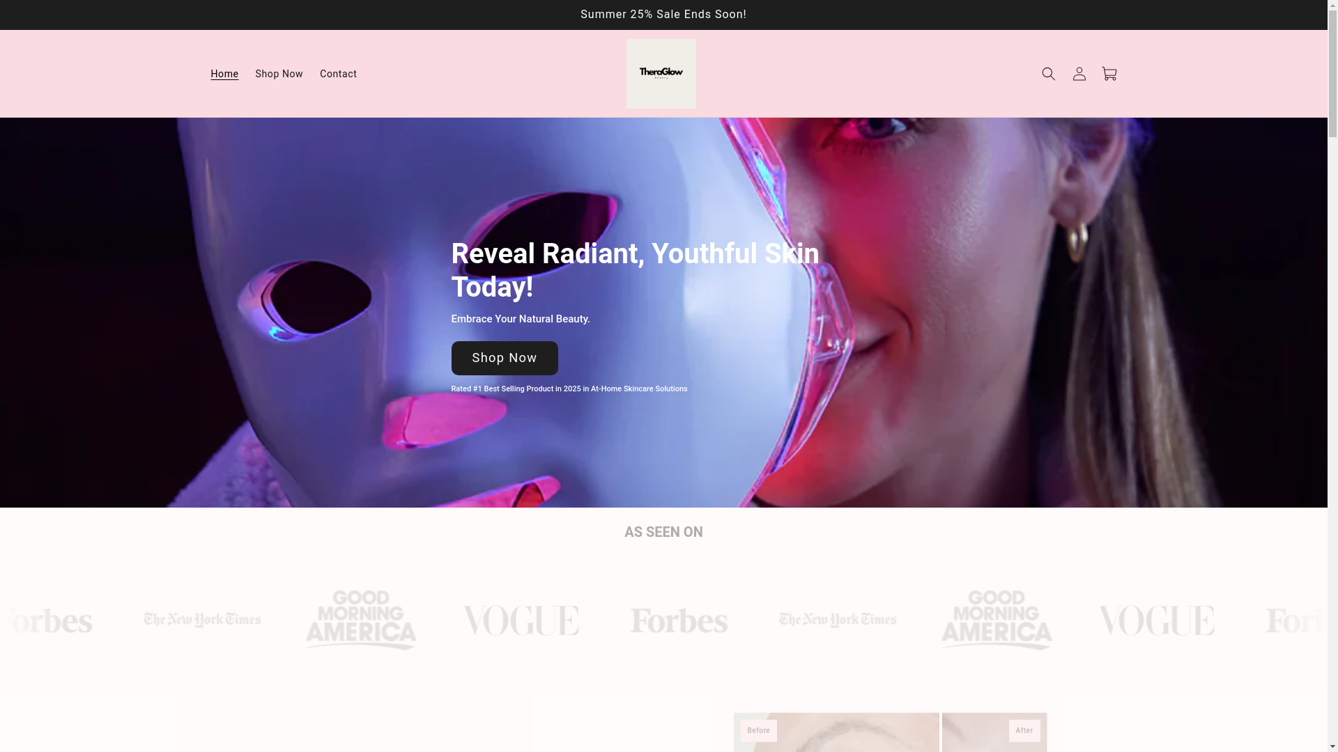 website screenshot of https://theraglowbeauty.shop/