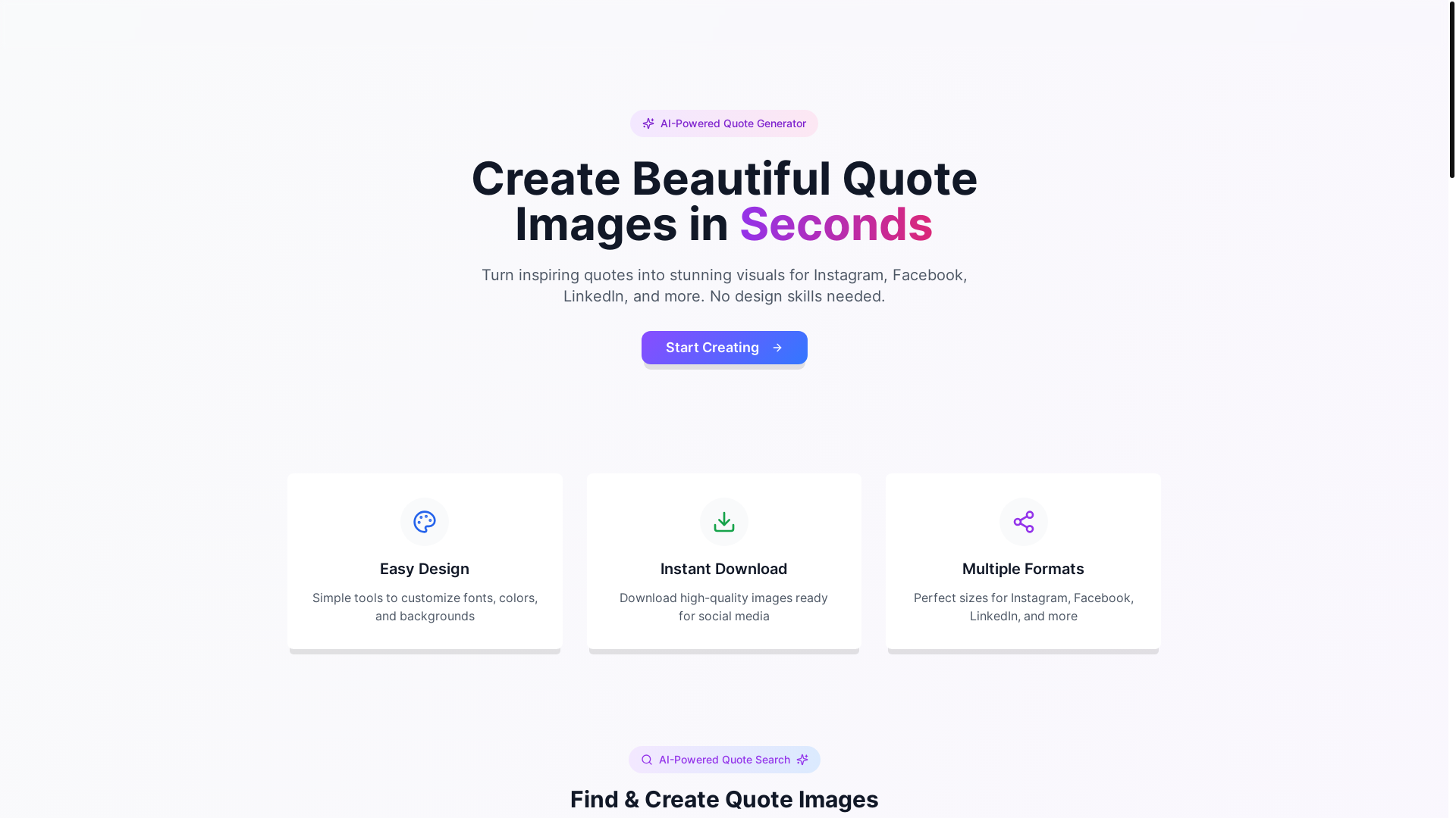 website screenshot of https://quoteit.space/