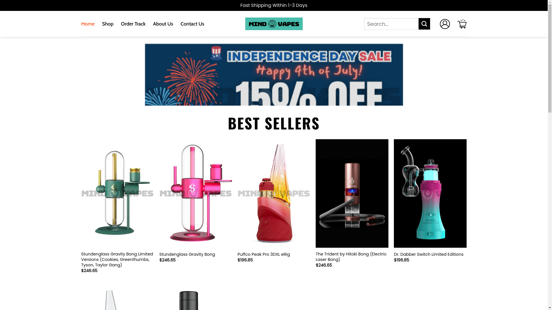 website screenshot of https://ourmindvapes.shop/