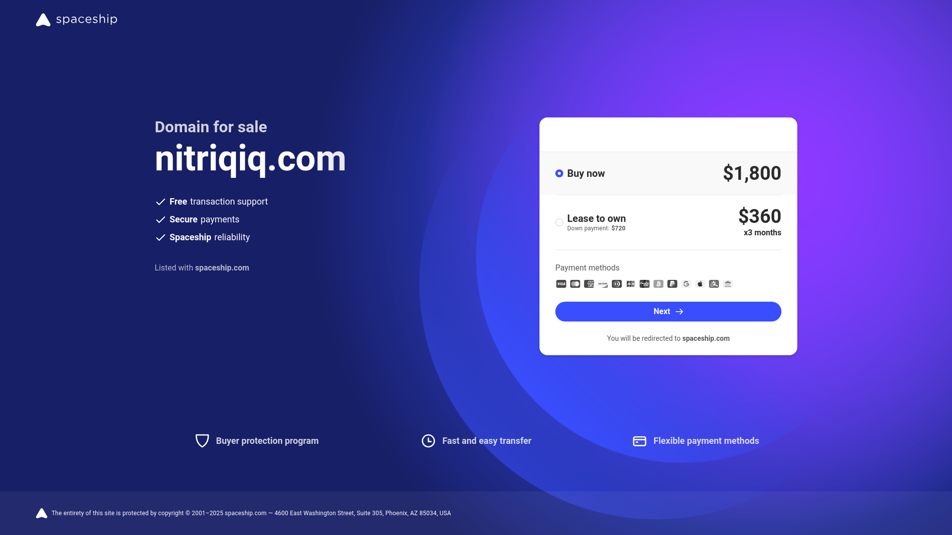 website screenshot of https://nitriqiq.com/